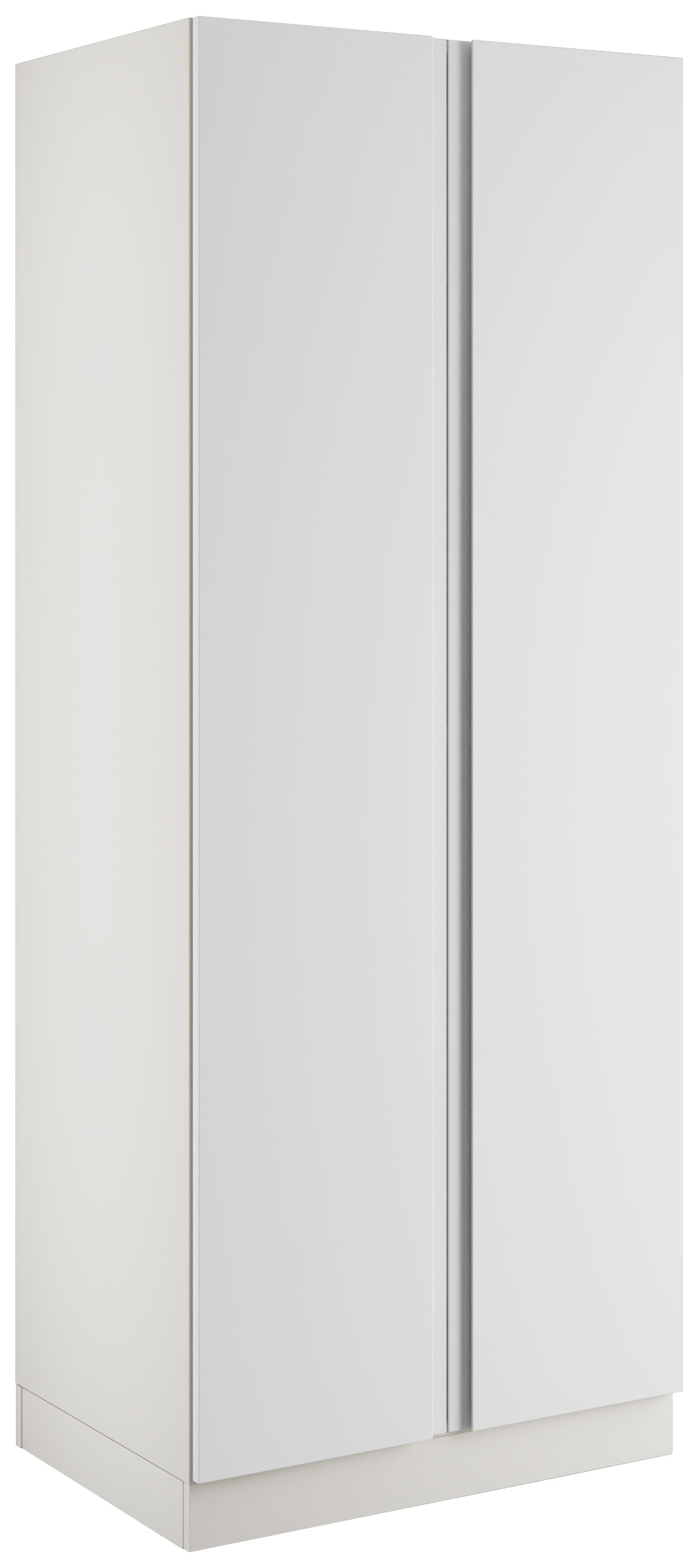 Boston Matt White Double Wardrobe with Single Rail & Shelves - 900 x 2260 x 609mm