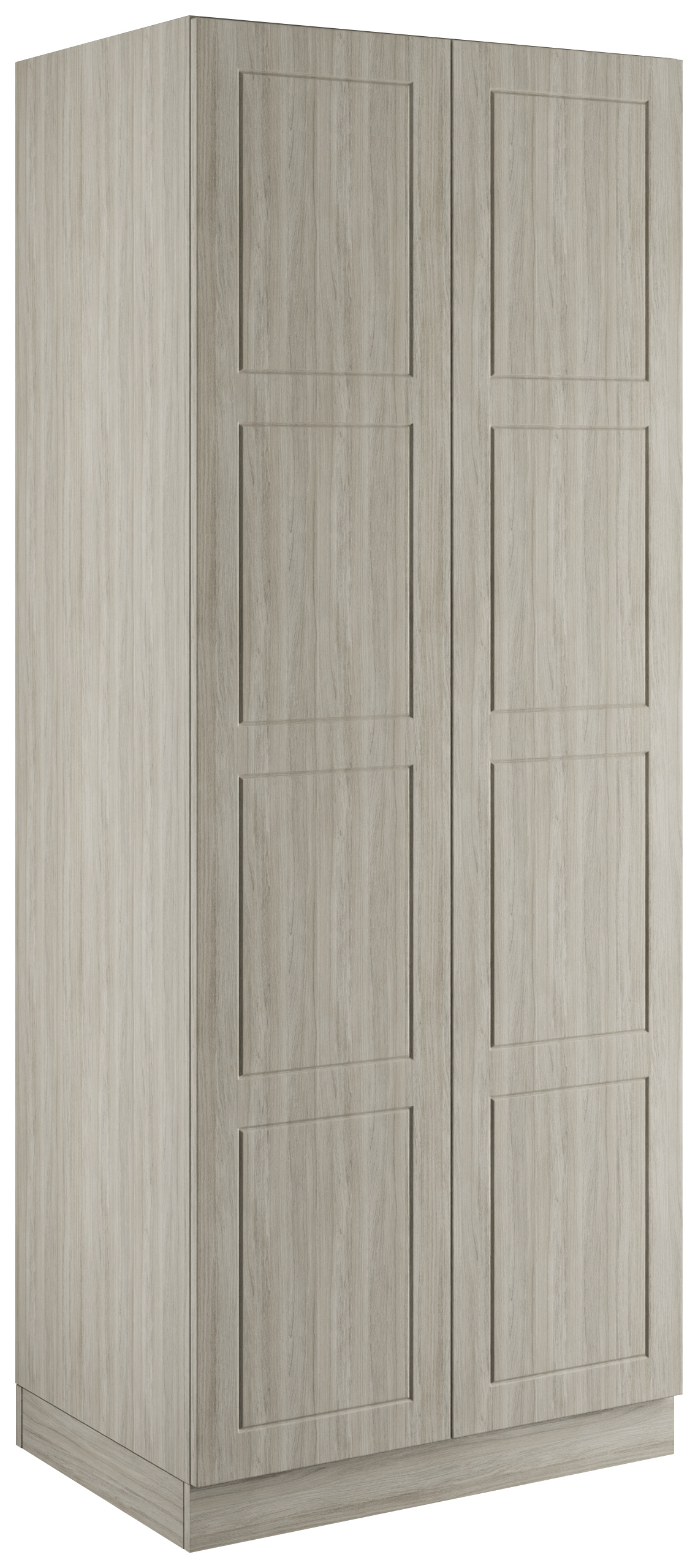 Bramham Urban Oak Double Wardrobe with Single Rail & Internal Drawers - 900 x 2260 x 608mm