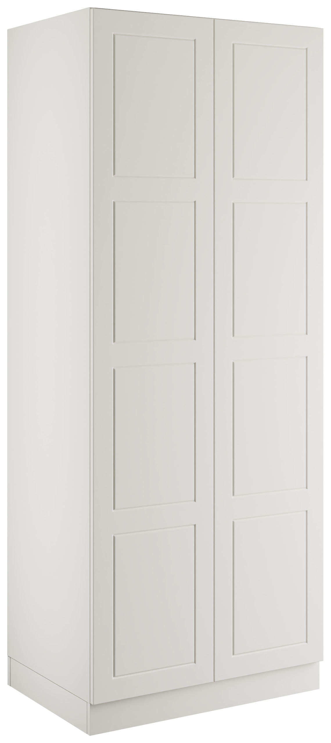 Bramham White Double Wardrobe with Shelves - 900 x 2260 x 608mm