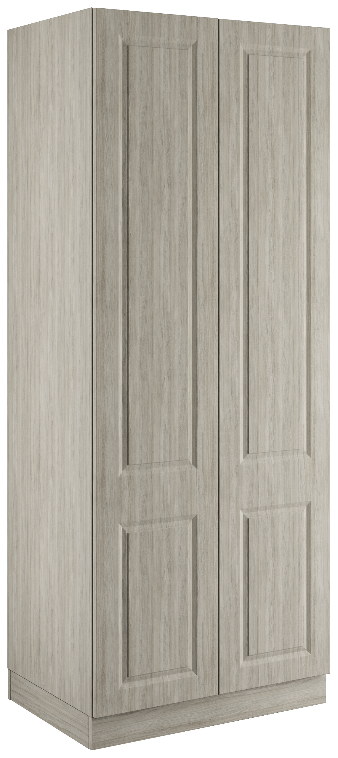 Harrogate Urban Oak Double Wardrobe with Single Rail & Shelves - 900 x 2260 x 608mm