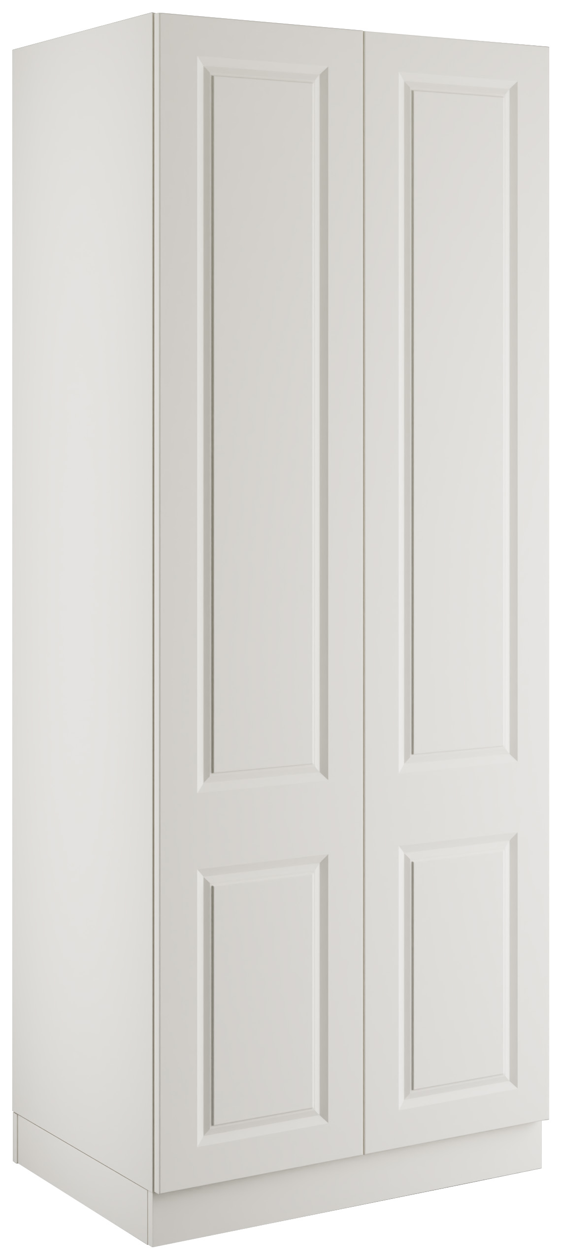 Harrogate White Double Wardrobe with Double Rail - 900 x 2260 x 608mm
