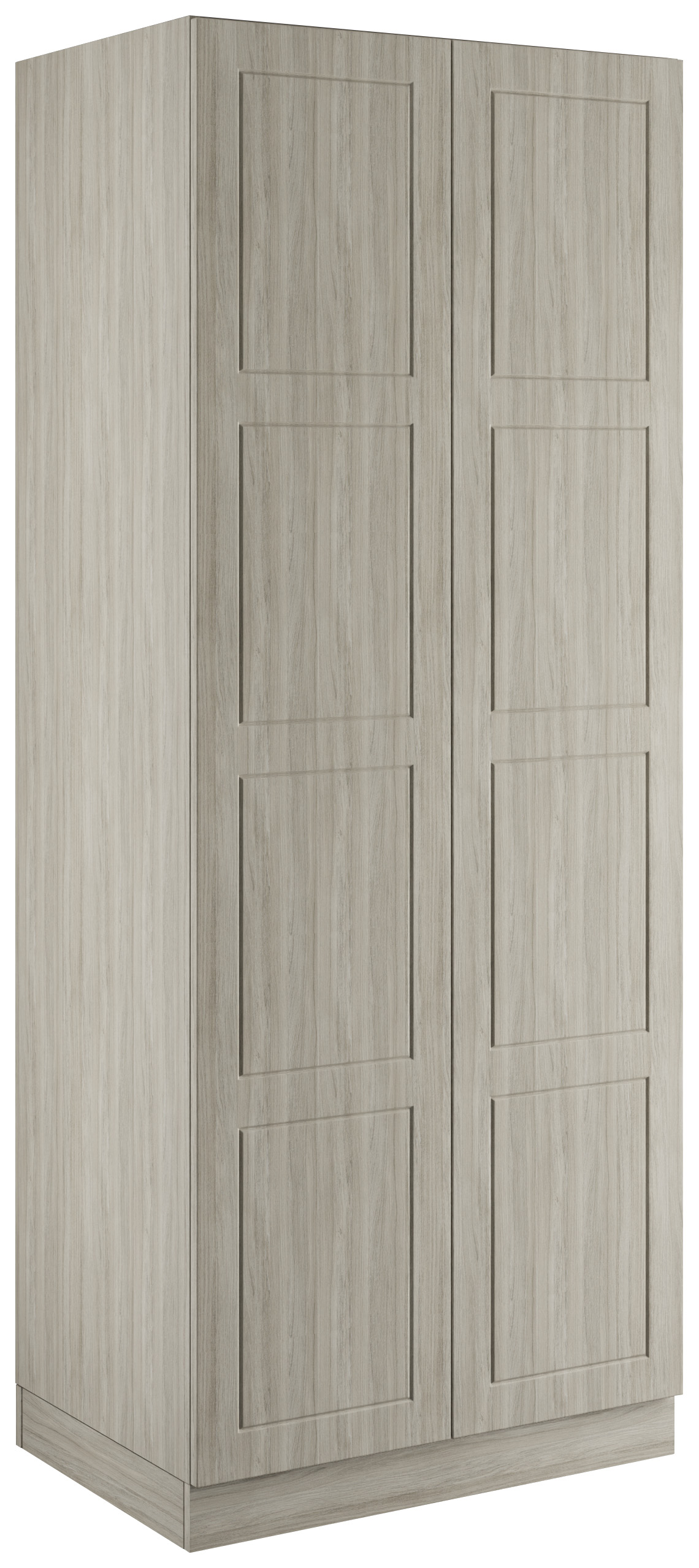 Bramham Urban Oak Double Wardrobe with Shelves - 900 x 2260 x 608mm