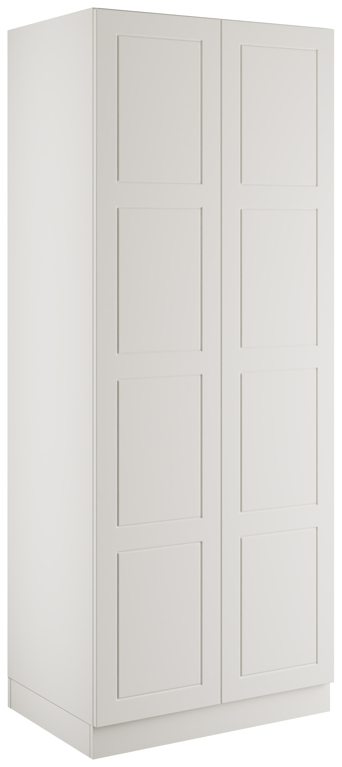 Bramham White Double Wardrobe with Single Rail & Shelves - 900 x 2260 x 608mm