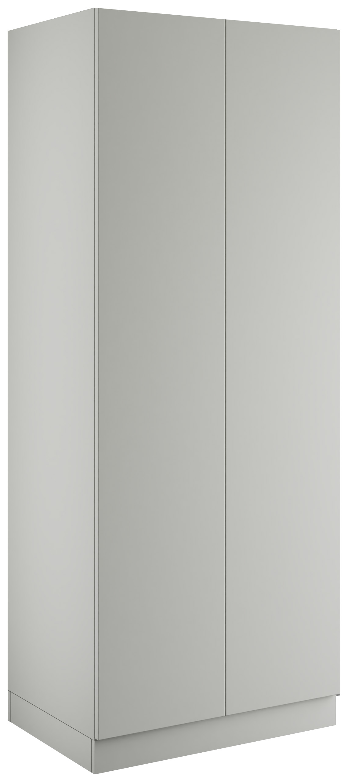 Malton Light Grey Double Wardrobe with Shelves - 900 x 2260 x 608mm