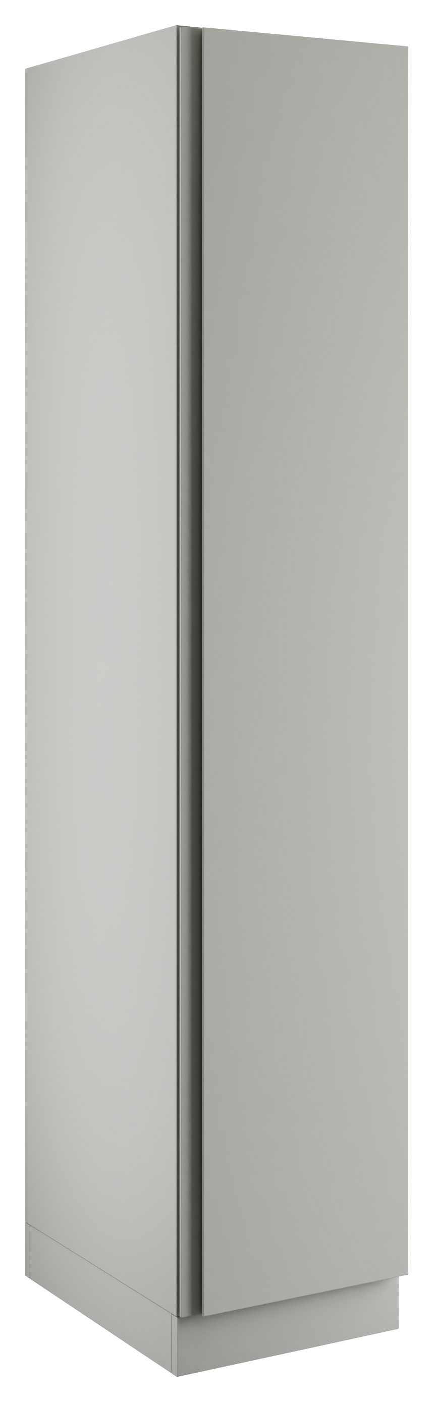 Boston Matt Light Grey Single Wardrobe with Single Rail - 450 x 2260 x 609mm