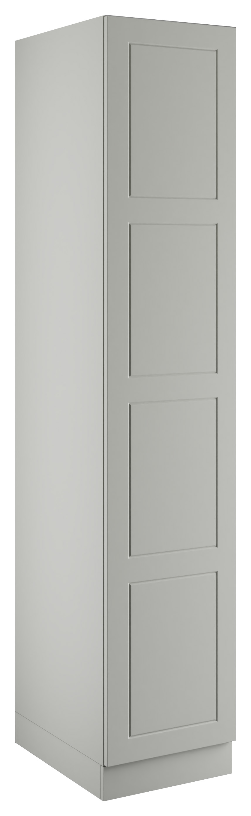 Bramham Light Grey Single Wardrobe with Single Rail - 450 x 2260 x 608mm