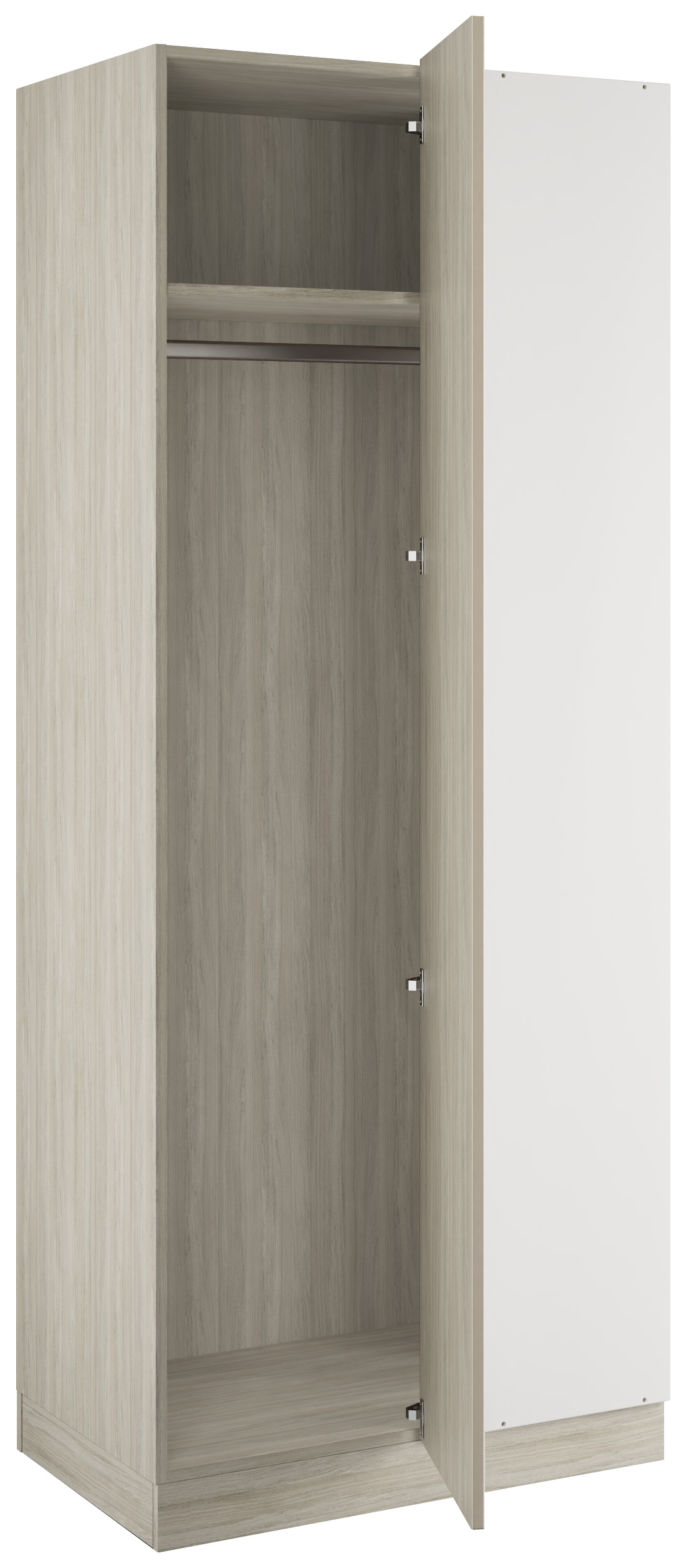 Bramham Taupe Grey Blind Corner Wardrobe - 900 x 2260 x 608mm