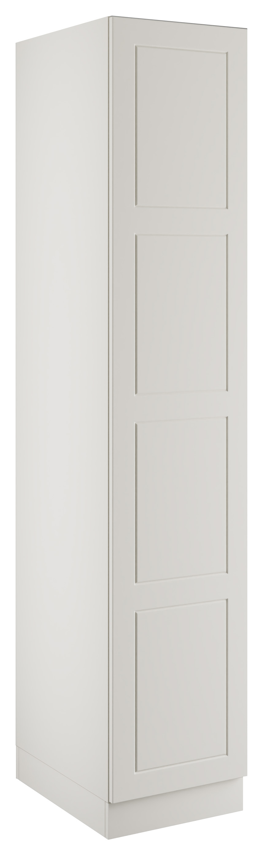 Bramham White Single Wardrobe with Double Rail - 450 x 2260 x 608mm