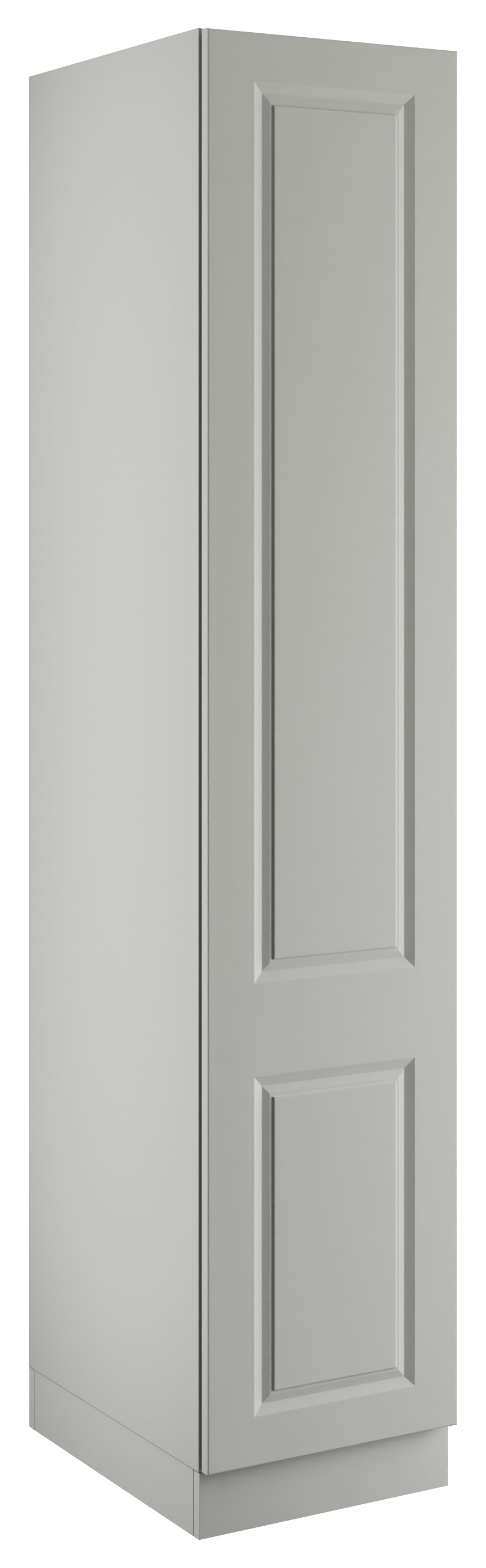Harrogate Light Grey Single Wardrobe with Double Rail - 450 x 2260 x 608mm