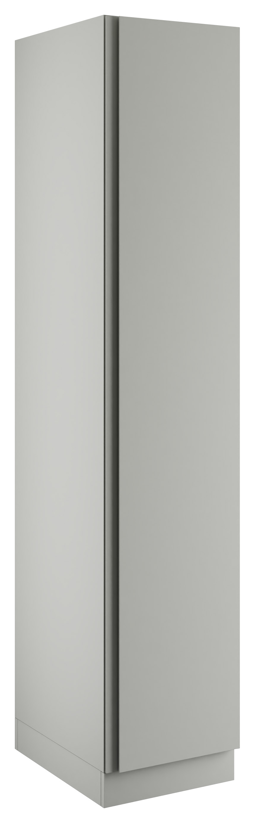 Boston Matt Light Grey Single Wardrobe with Shelves - 450 x 2260 x 609mm