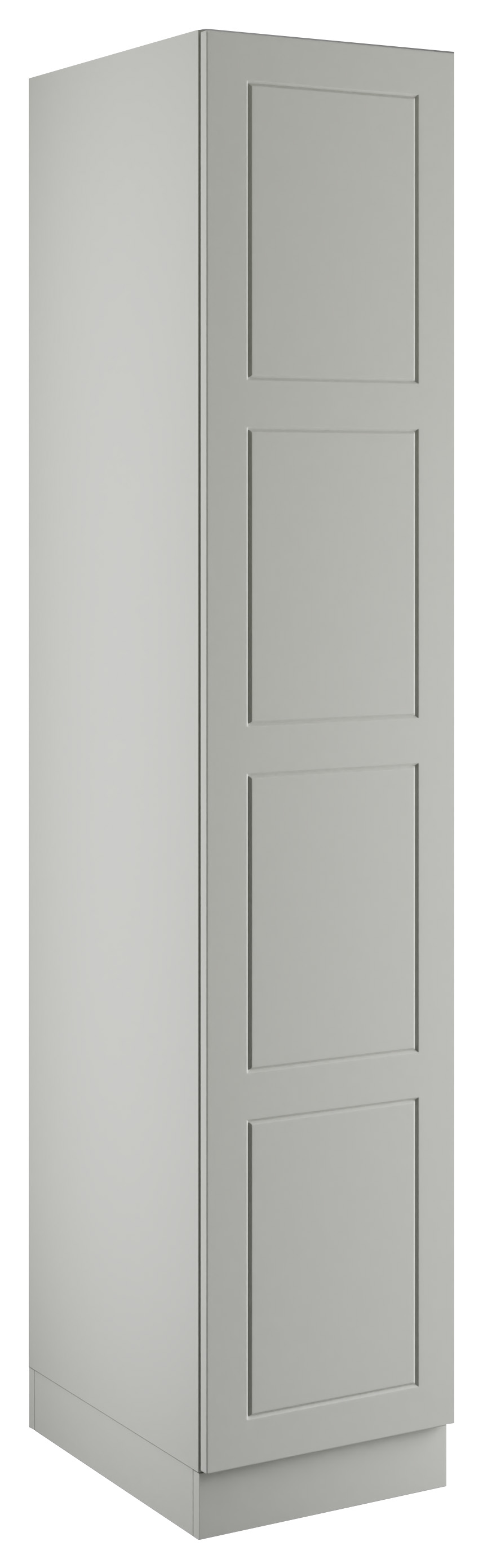 Bramham Light Grey Single Wardrobe with Shelves - 450 x 2260 x 608mm