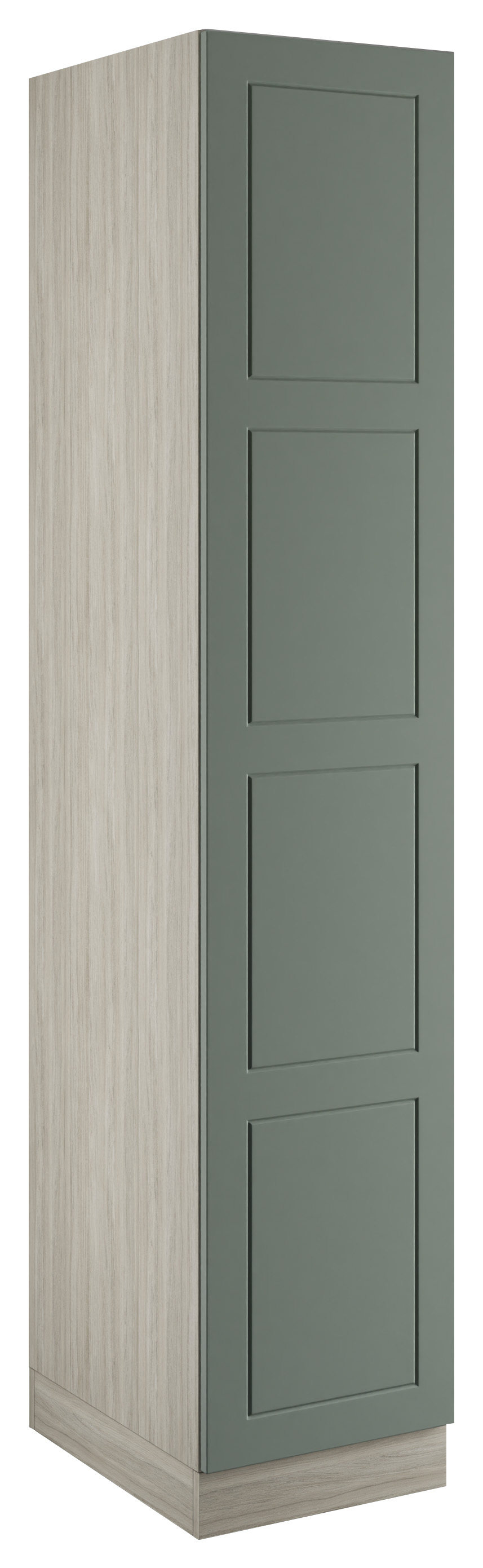 Bramham Sage Green Single Wardrobe with Shelves - 450 x 2260 x 608mm