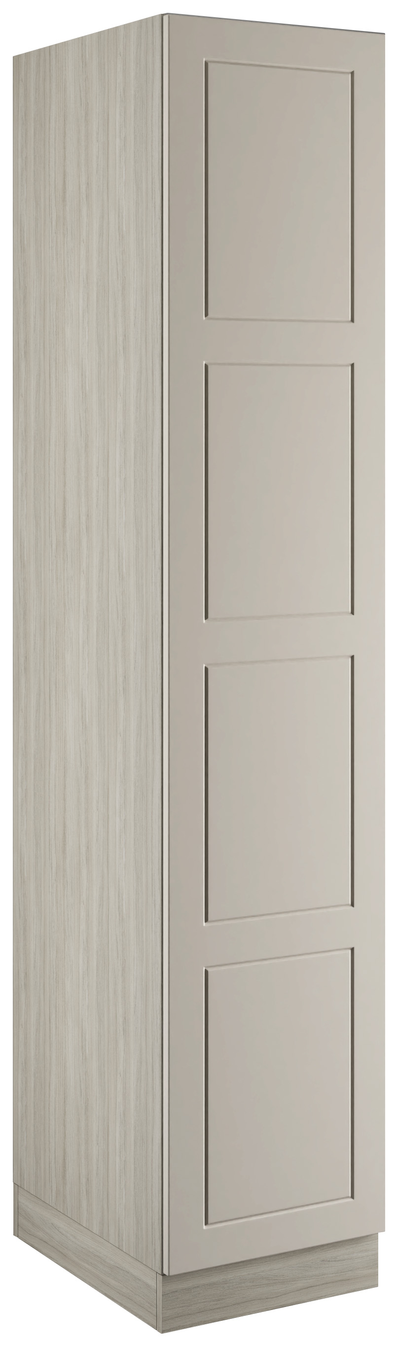 Bramham Taupe Grey Single Wardrobe with Shelves - 450 x 2260 x 608mm