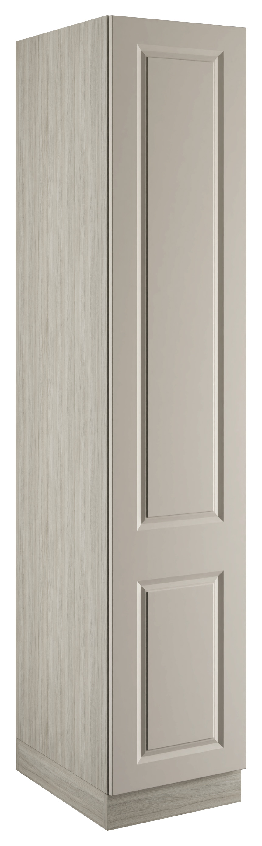 Harrogate Taupe Grey Single Wardrobe with Shelves - 450 x 2260 x 608mm