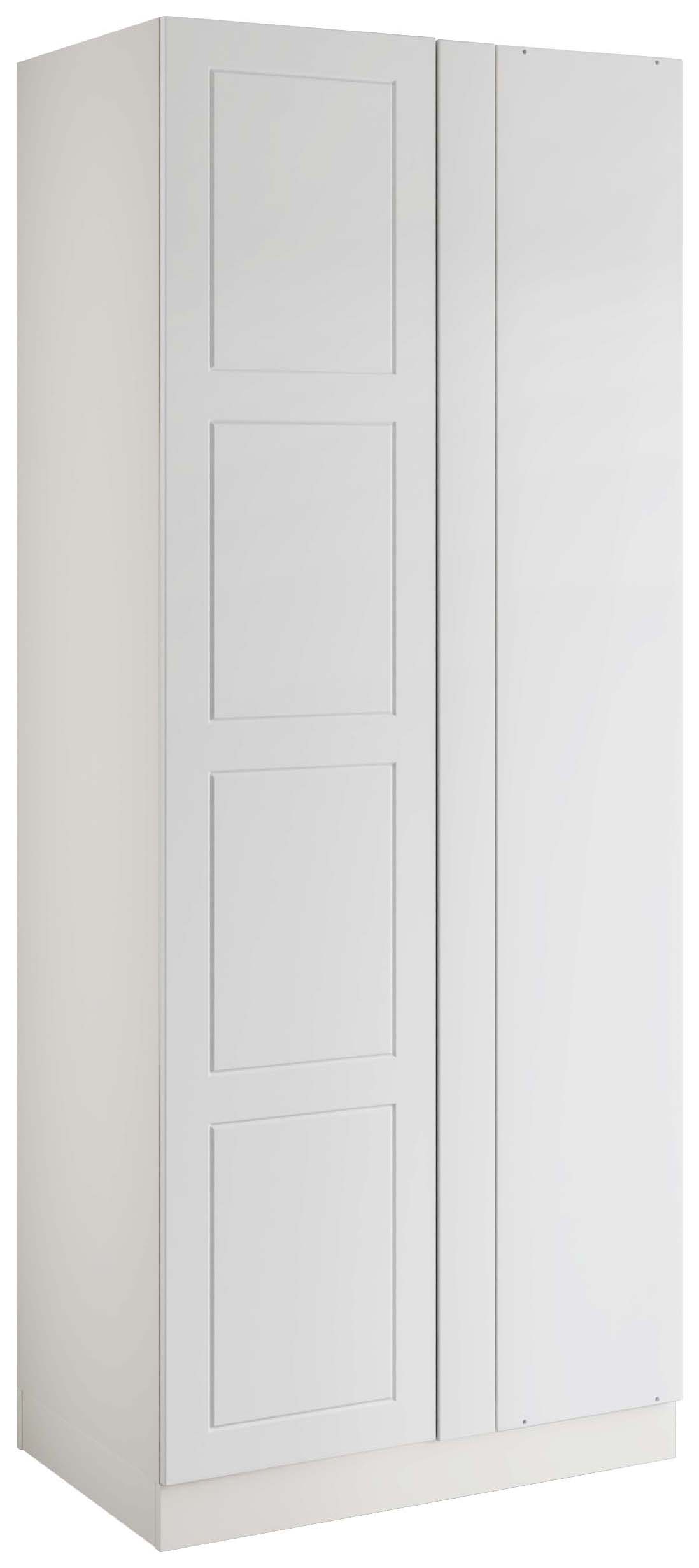 Harrogate White Blind Corner Wardrobe - 900 x 2260 x 608mm
