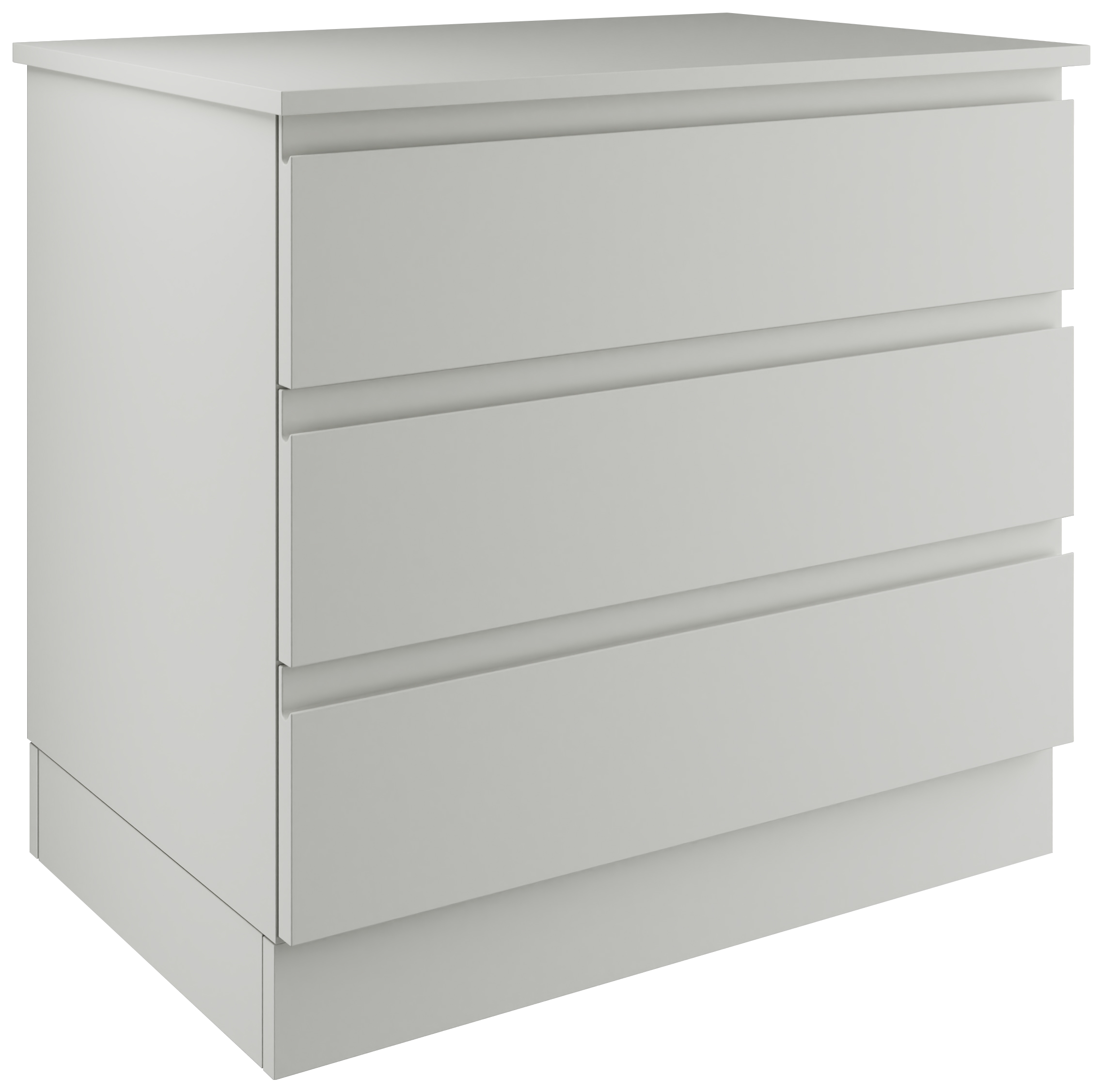 Boston Matt Light Grey Double Chest with 3 Drawers - 820 x 730 x 520mm