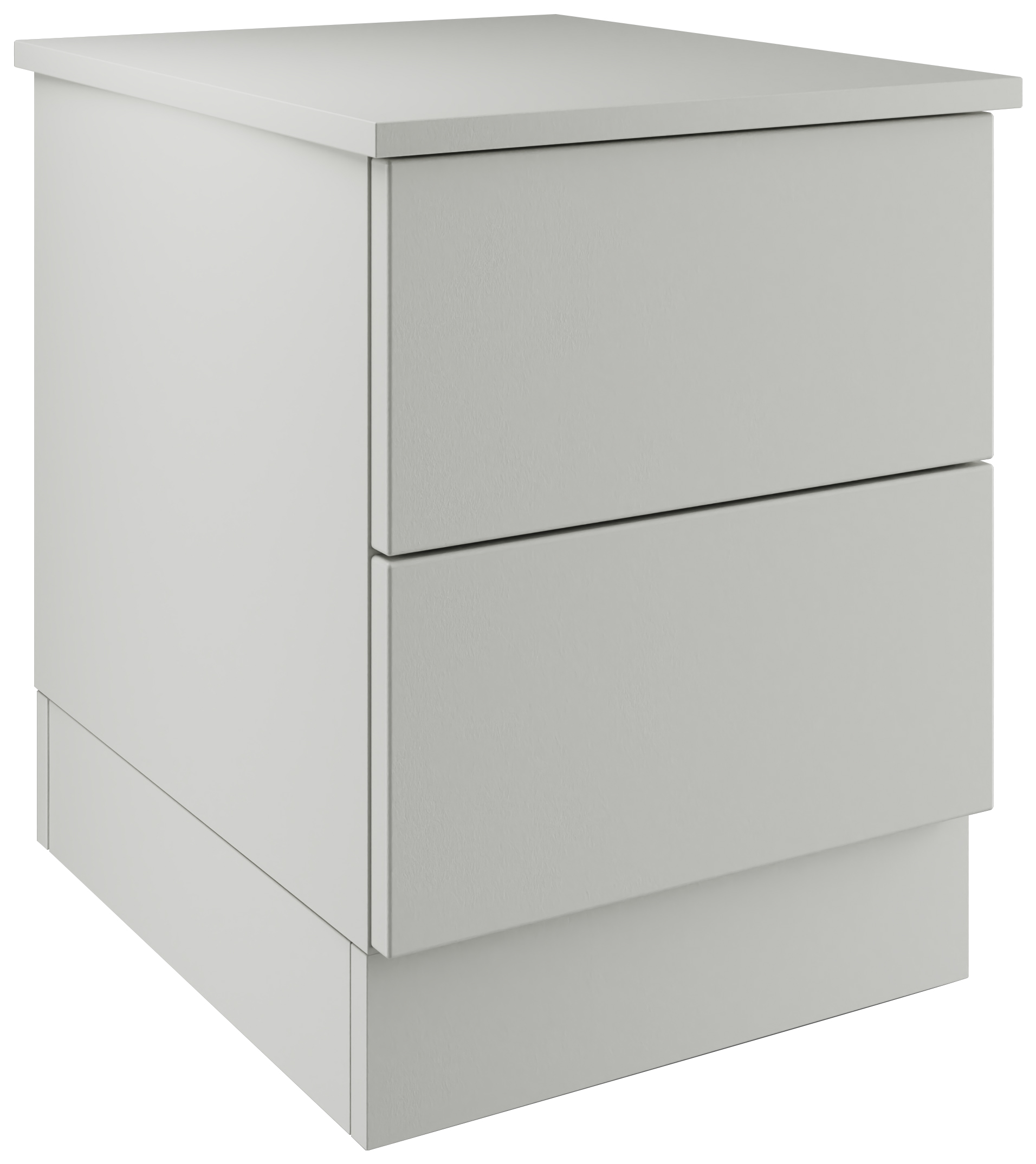 Malton Light Grey Bedside Chest with 2 Drawers - 420 x 527 x 520mm
