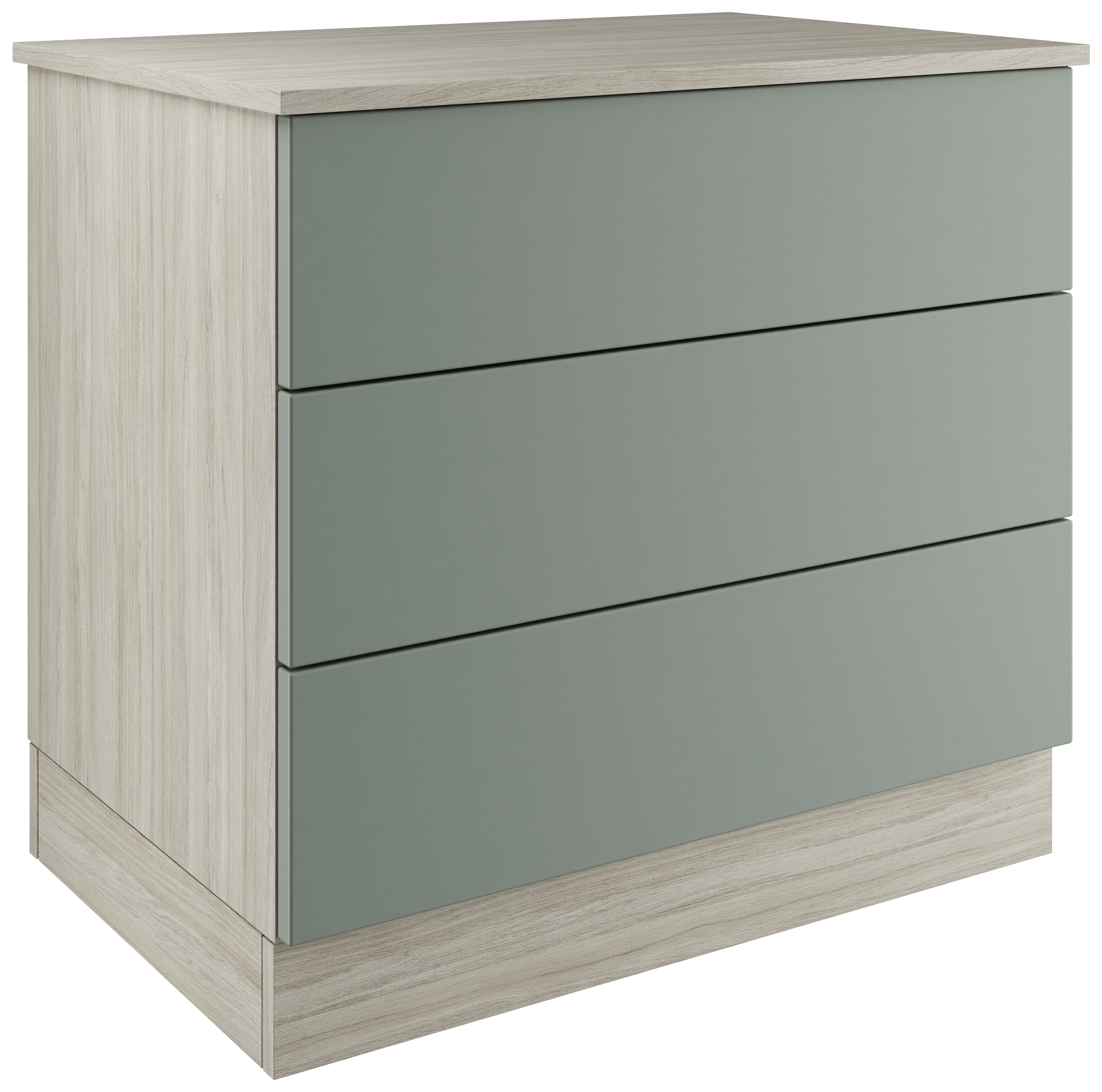 Harrogate & Bramham Sage Green Double Chest with 3 Drawers - 820 x 730 x 520mm