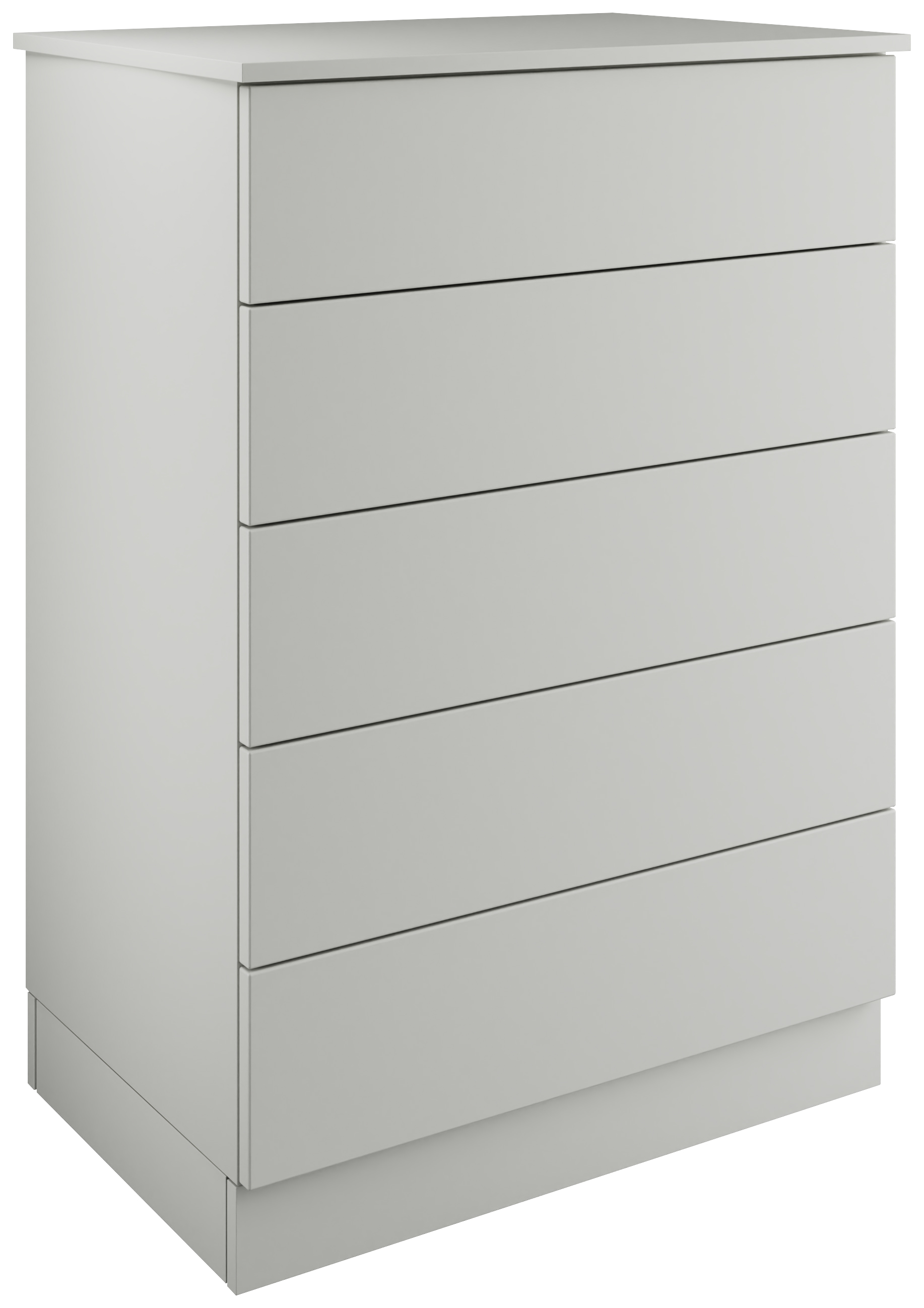 Harrogate & Bramham Light Grey Tallboy Chest with 5 Drawers - 820 x 1136 x 520mm
