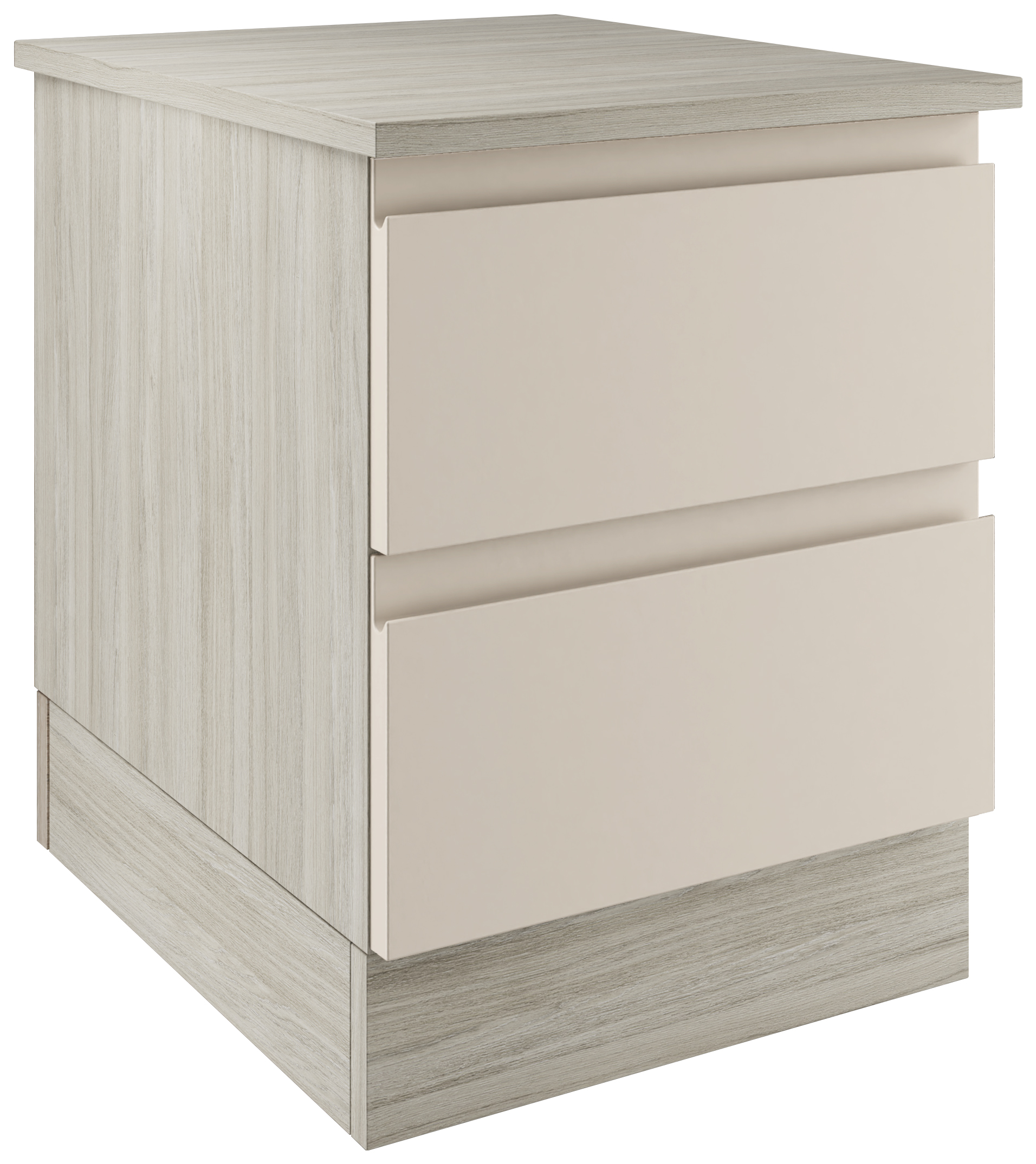 Boston Matt Cashmere Bedside Chest with 2 Drawers - 420 x 527 x 520mm