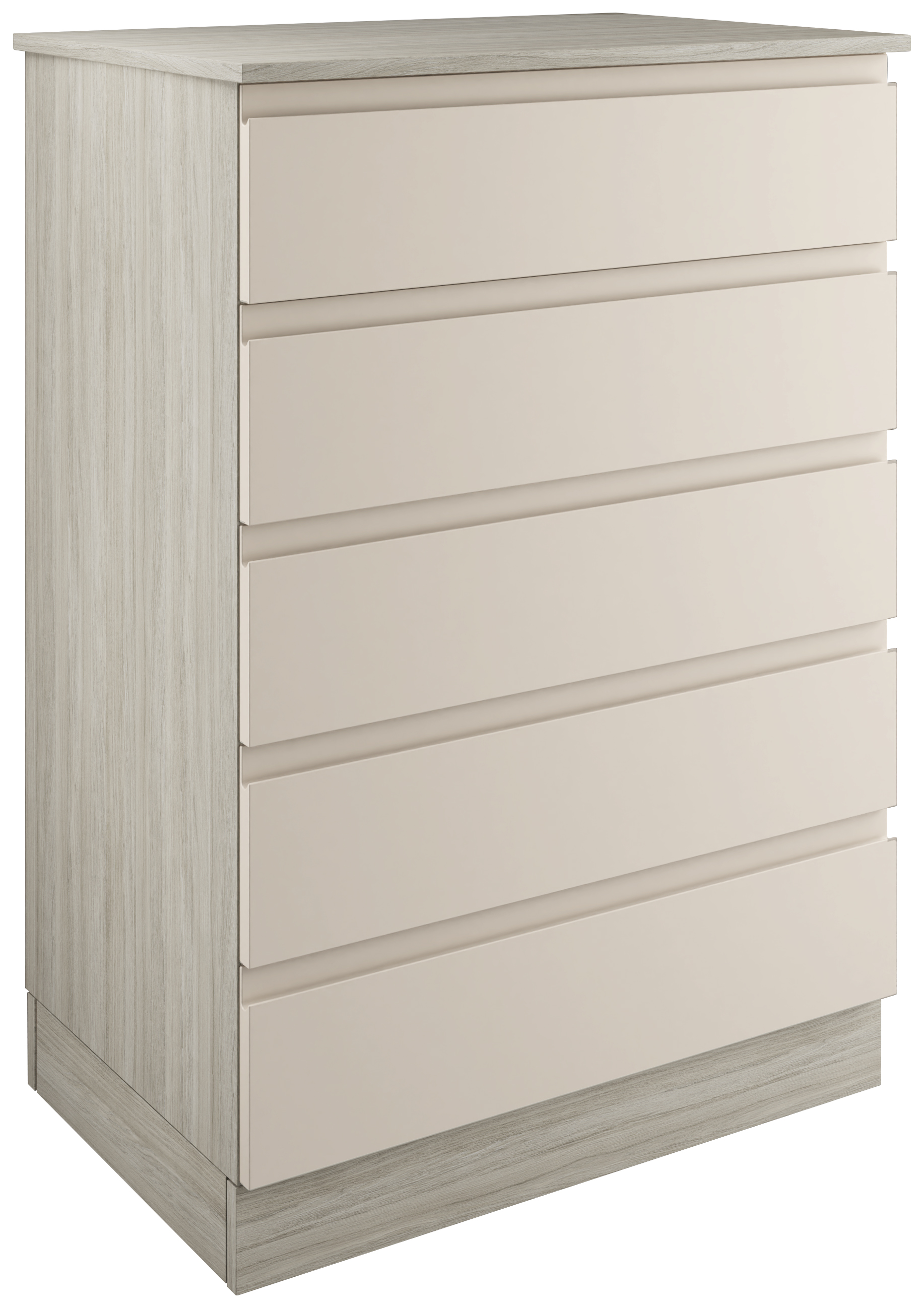 Boston Matt Cashmere Tallboy Chest with 5 Drawers - 820 x 1136 x 520mm