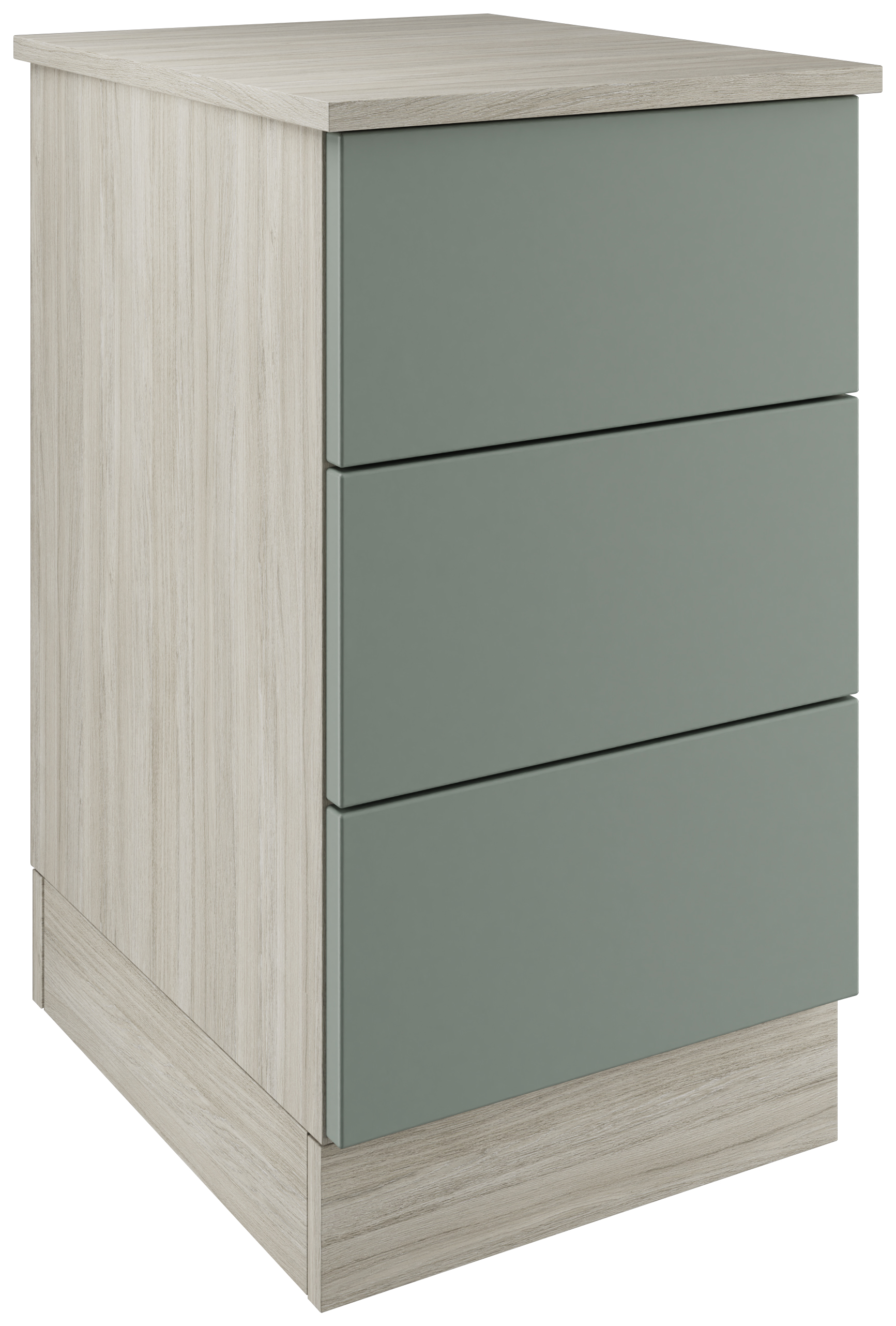 Harrogate & Bramham Sage Green Single Chest with 3 Drawers - 420 x 730 x 520mm