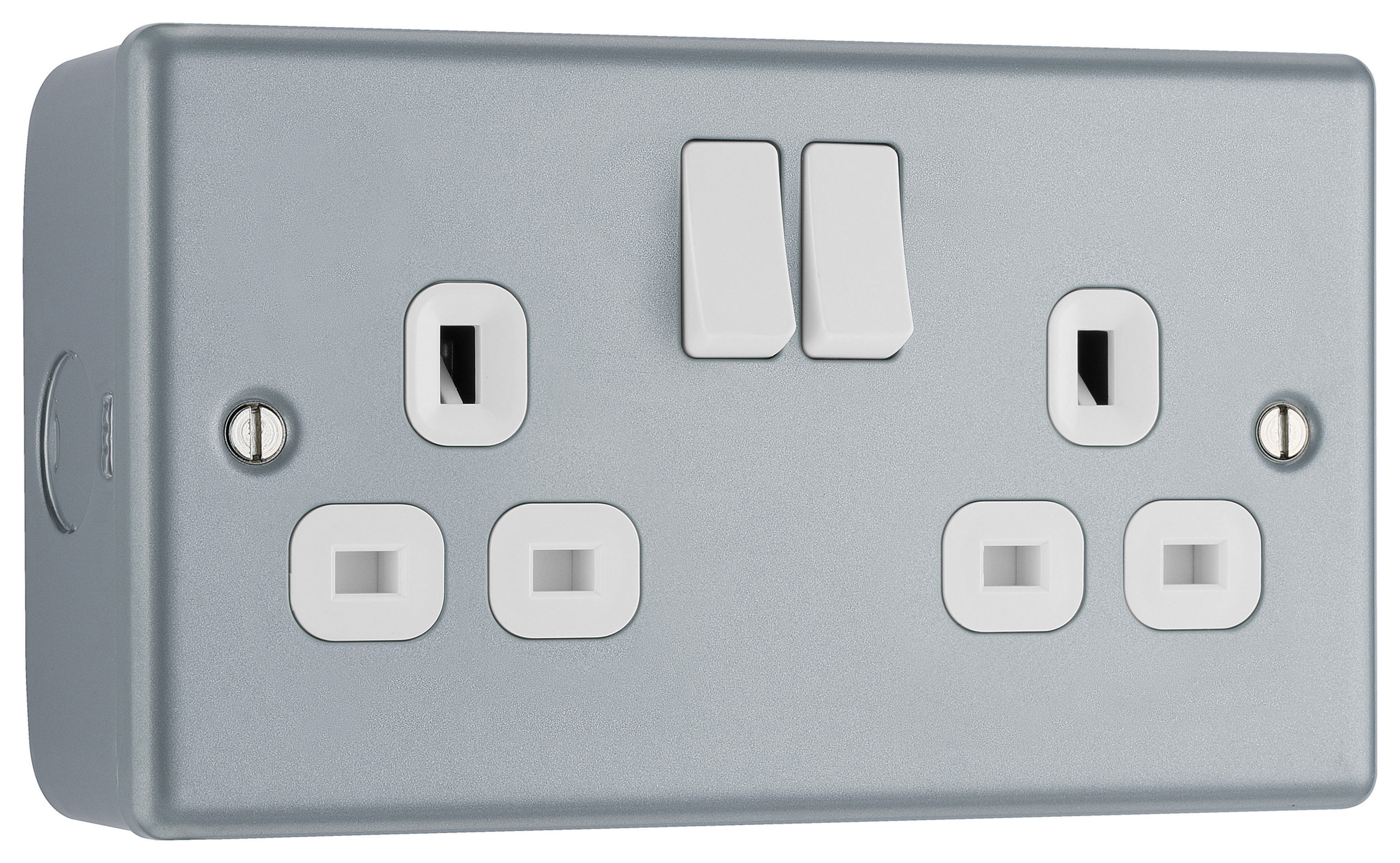 BG Metal Clad 13A Double Switched Power Socket