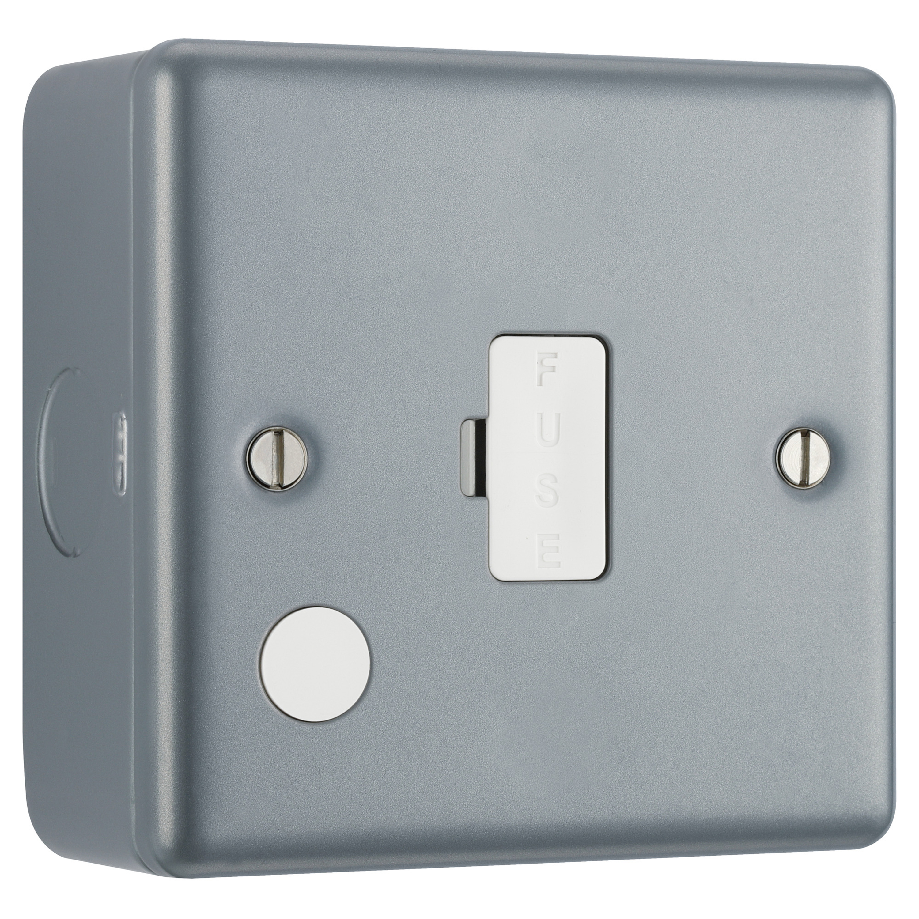 BG Metal Clad 13A Single Unswitched Fused Connection Unit with Optional Flex Outlet