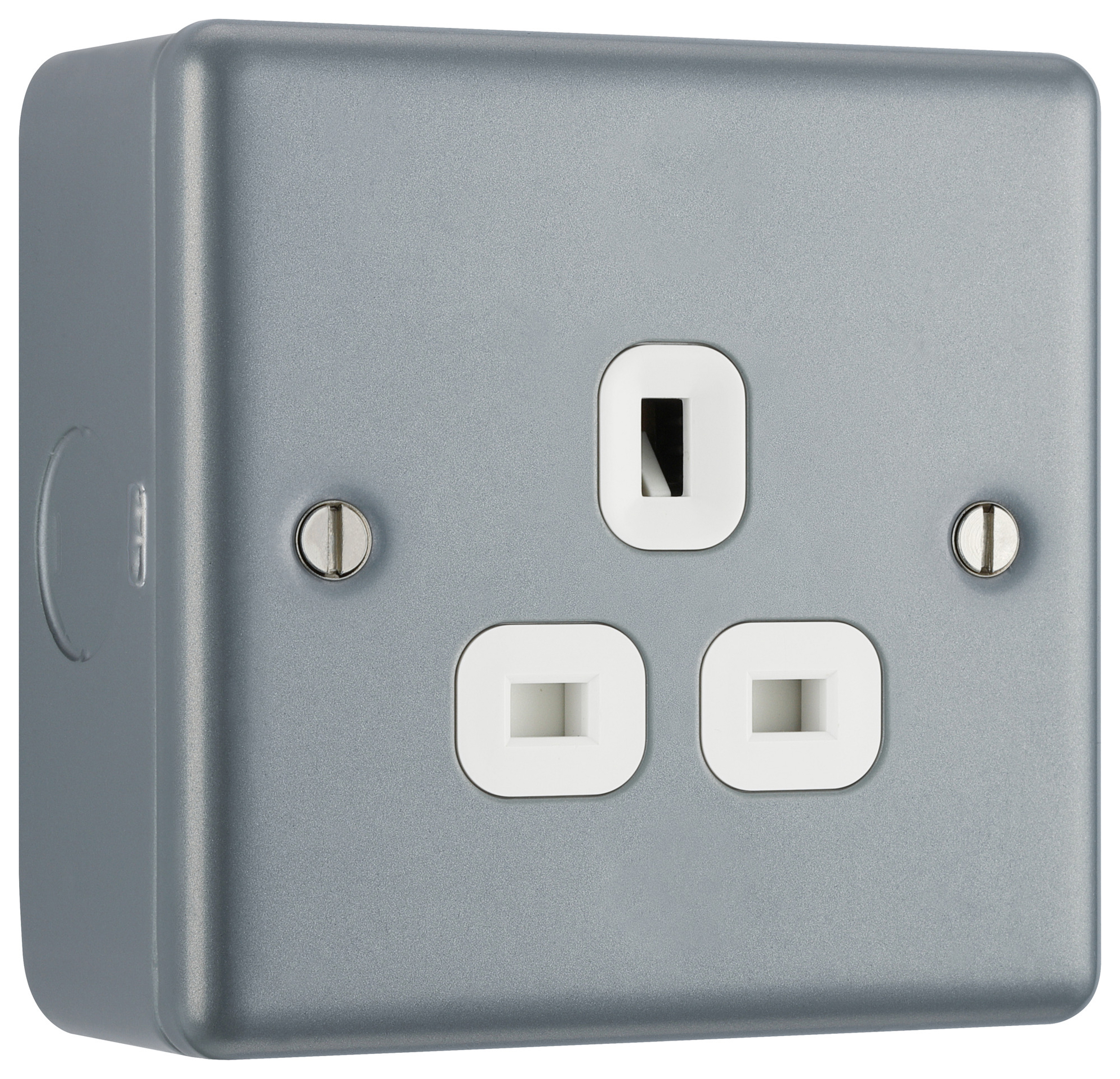 BG Metal Clad 13A Single Unswitched Power Socket