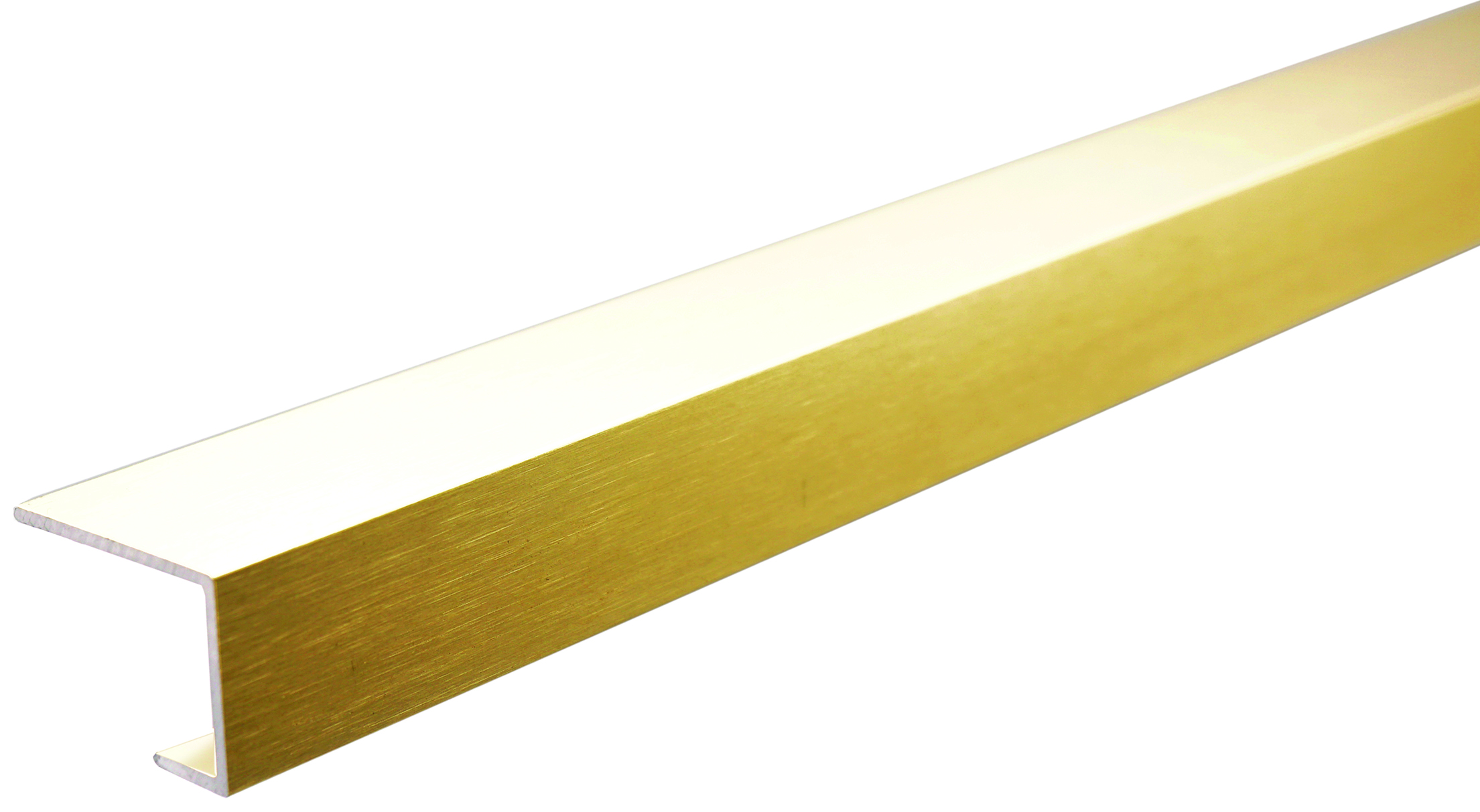 Multipanel Type C Brushed Brass End Cap - 2450mm