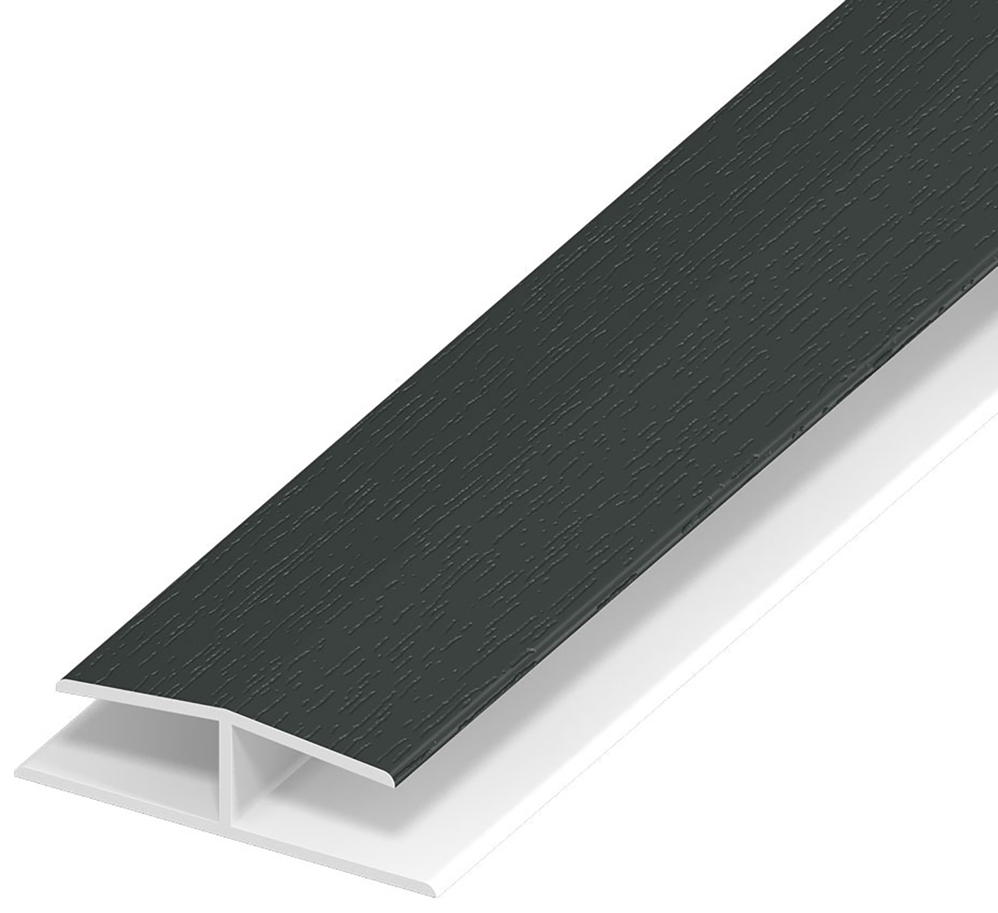 Wickes PVCu Anthracite Grey Soffit Butt Joint Trim - 2500mm