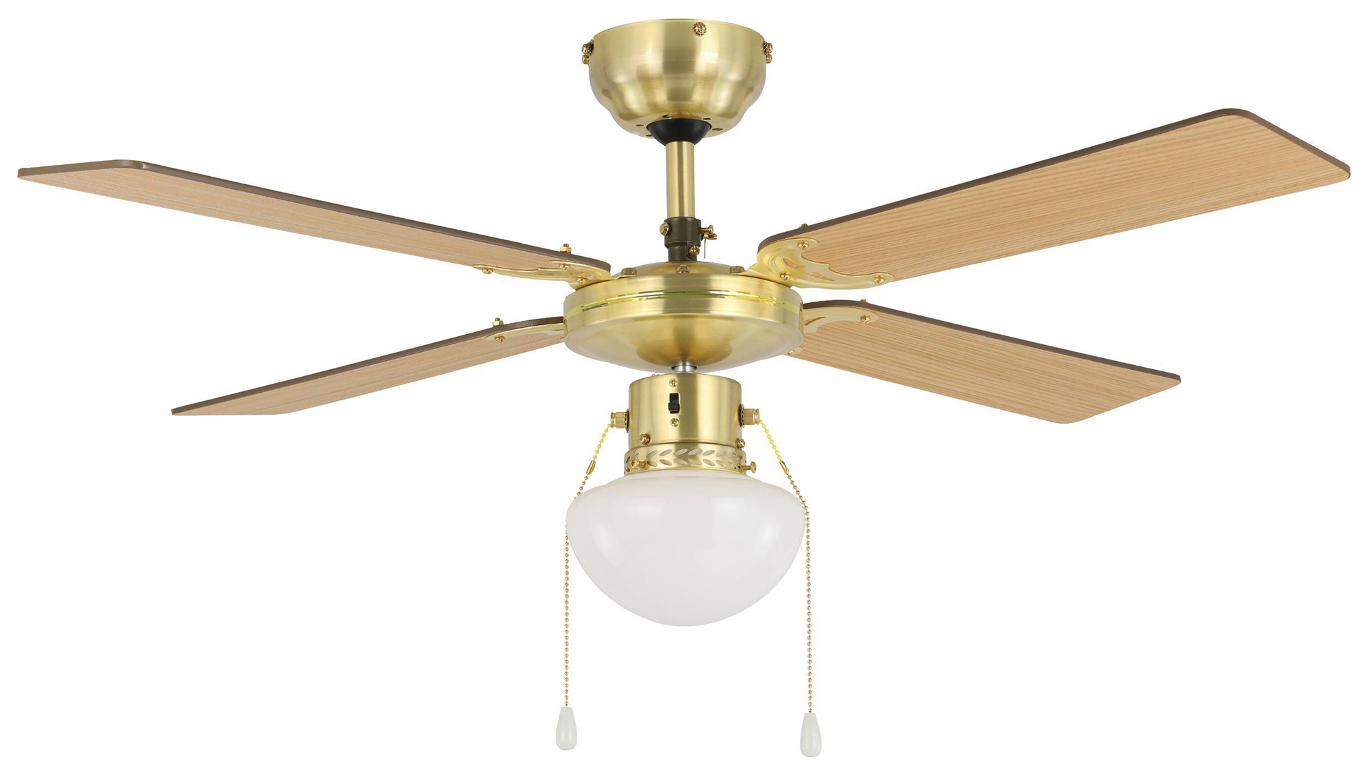 Eglo Fortaleza Bronze & Wood Effect Ceiling Fan