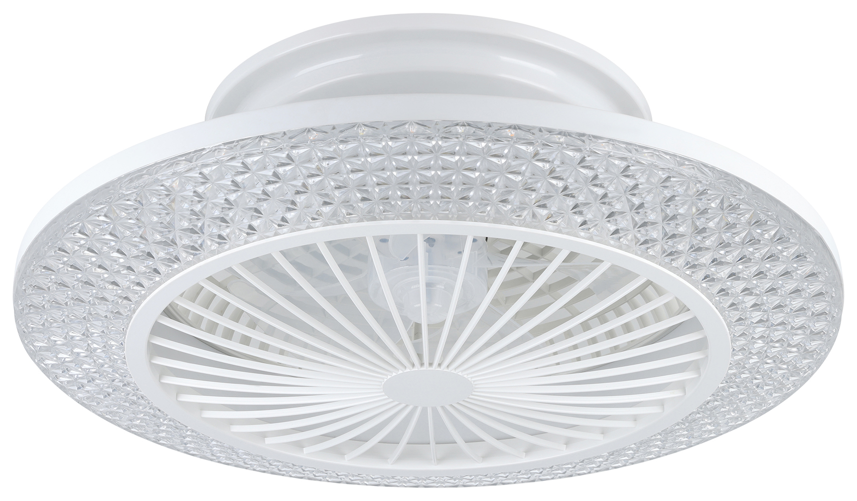 Eglo Malinska White Crystal Effect Ceiling Fan with