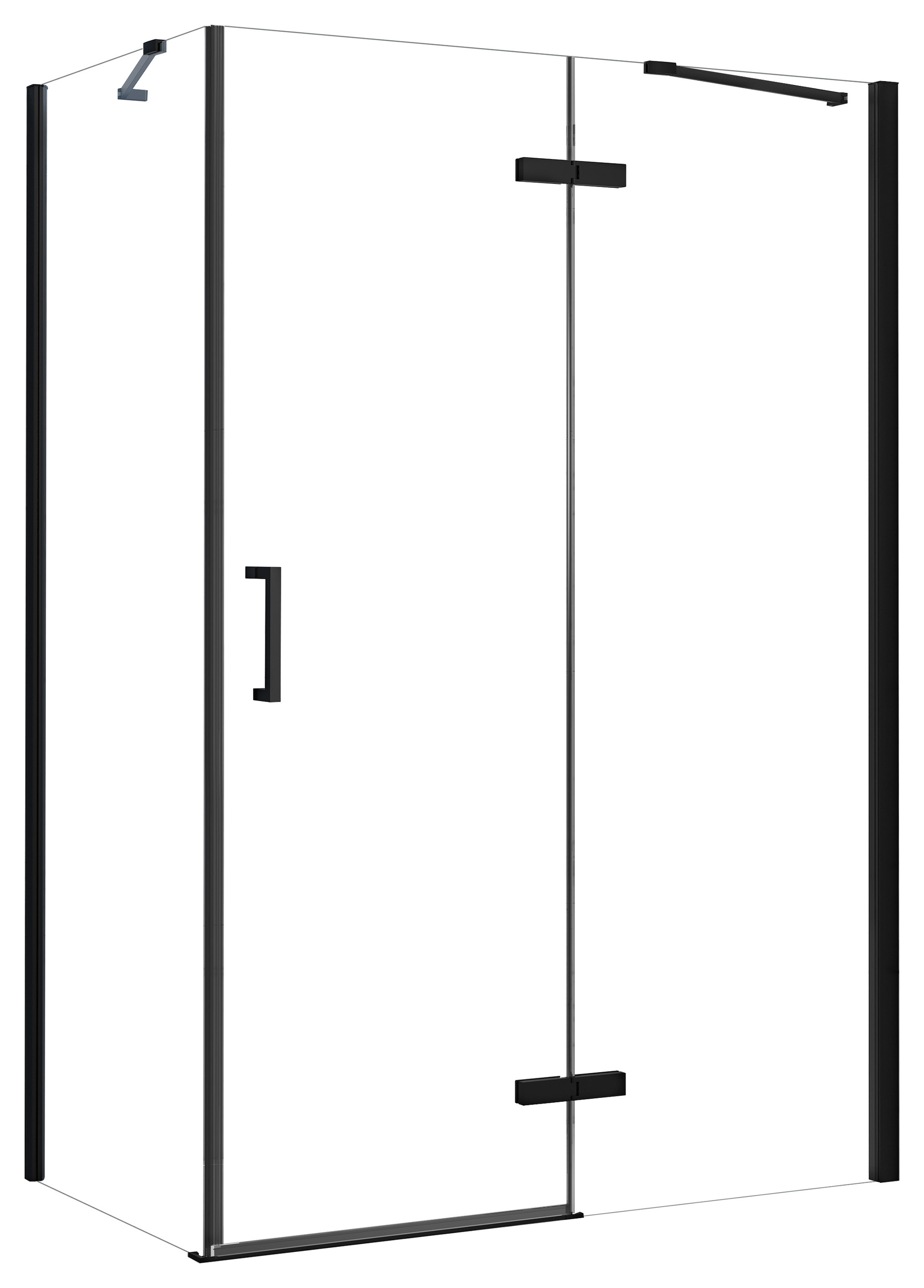 Nexa By Merlyn 8mm Black Side Panel Only for Hinge & Inline Door - 760mm