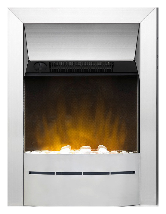 Dimplex Savena Brushed Chrome Optiflame Electric Inset Fire