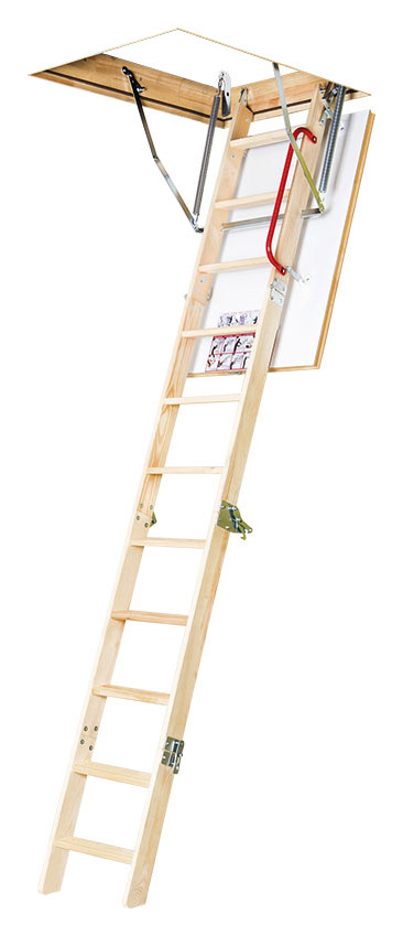 Fakro LWK Komfort 4 Section 2.8m Timber Loft Ladder - 700 x 940mm