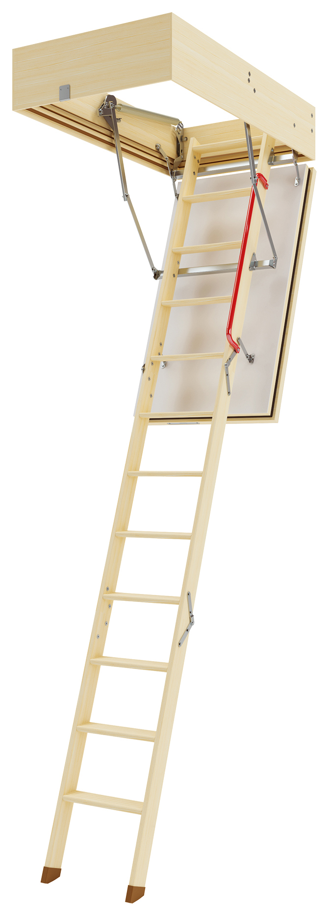 FAKRO LWF Fire Resistant 3 Section 2.8m Timber Loft Ladder - 600 x 1200mm