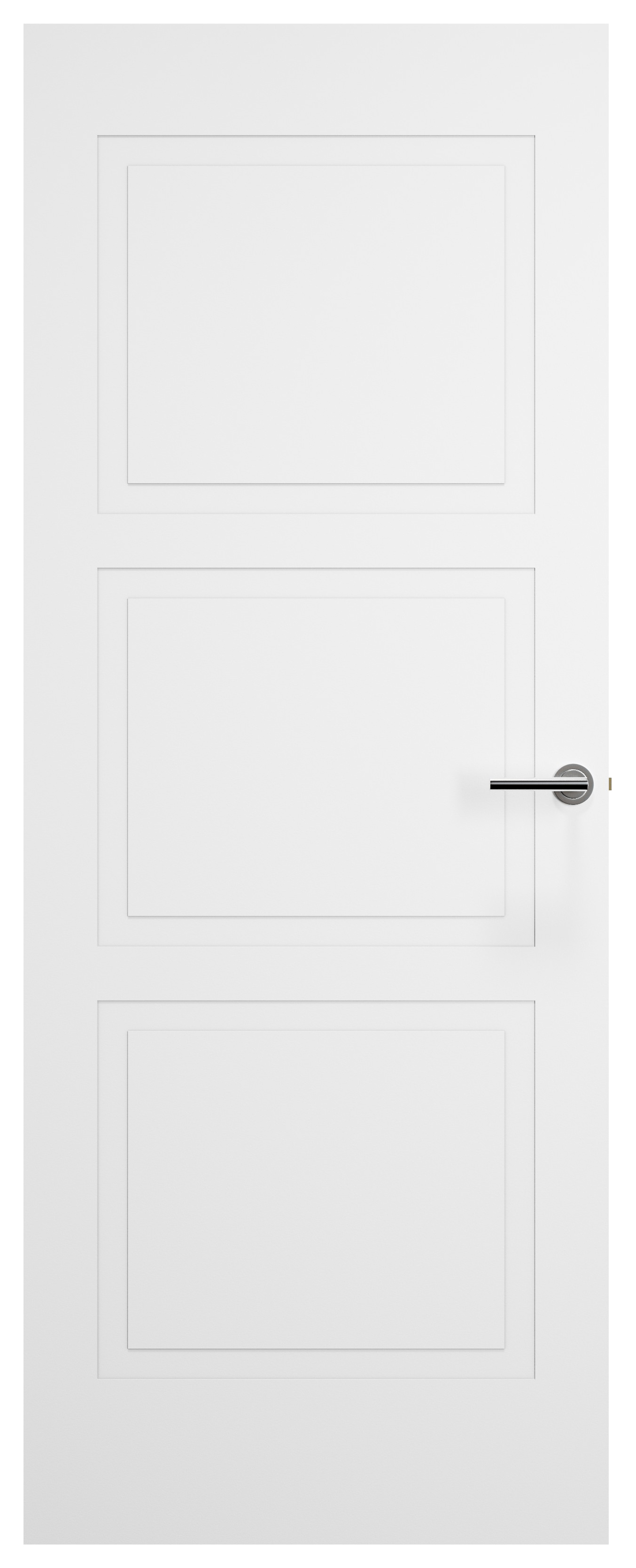 Wickes Langley White Shallow Moulded 3 Panel Semi Solid Internal Door - 1981mm