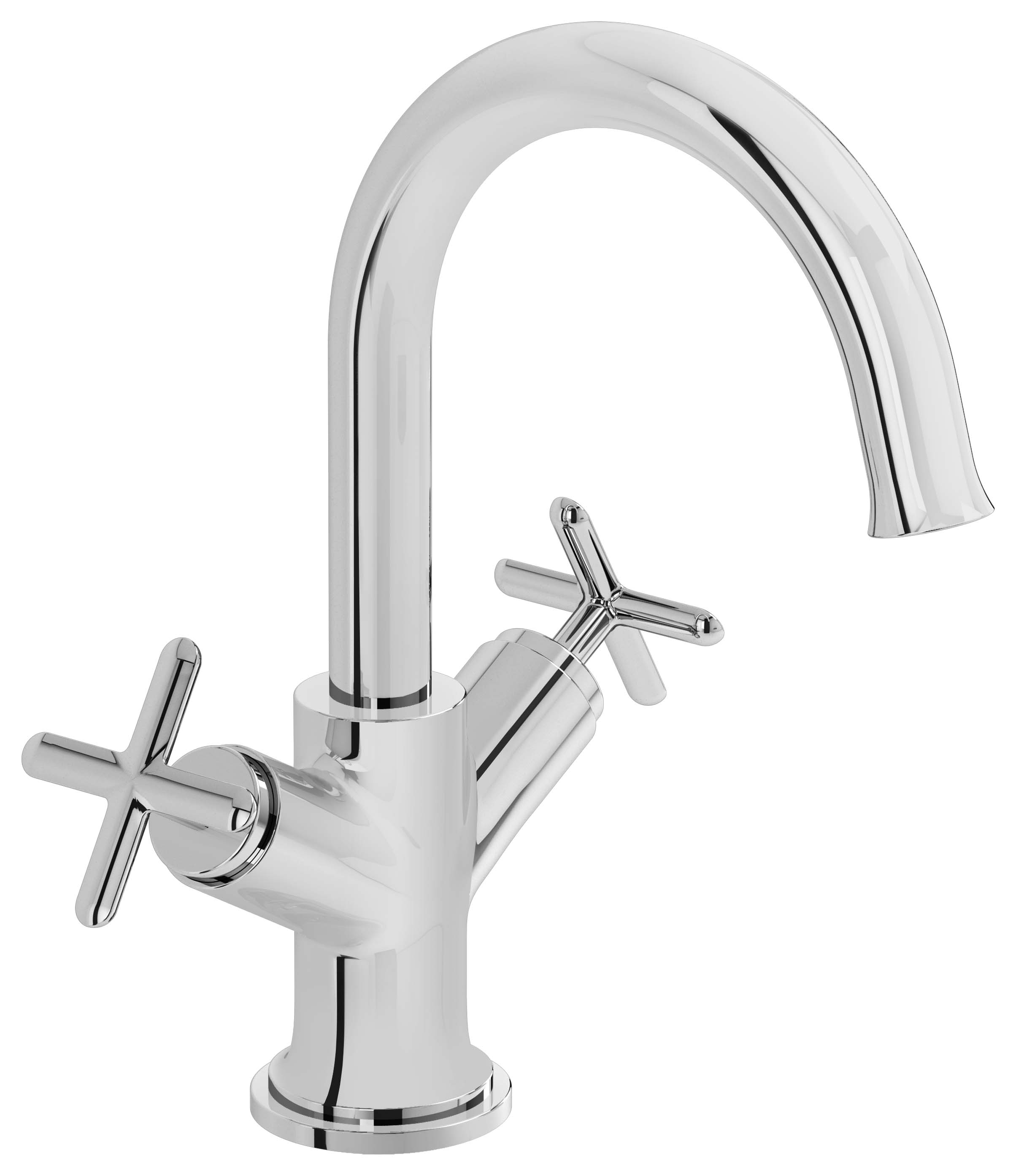 VitrA Origin Cross Handle Classic Basin Mixer Tap - Chrome