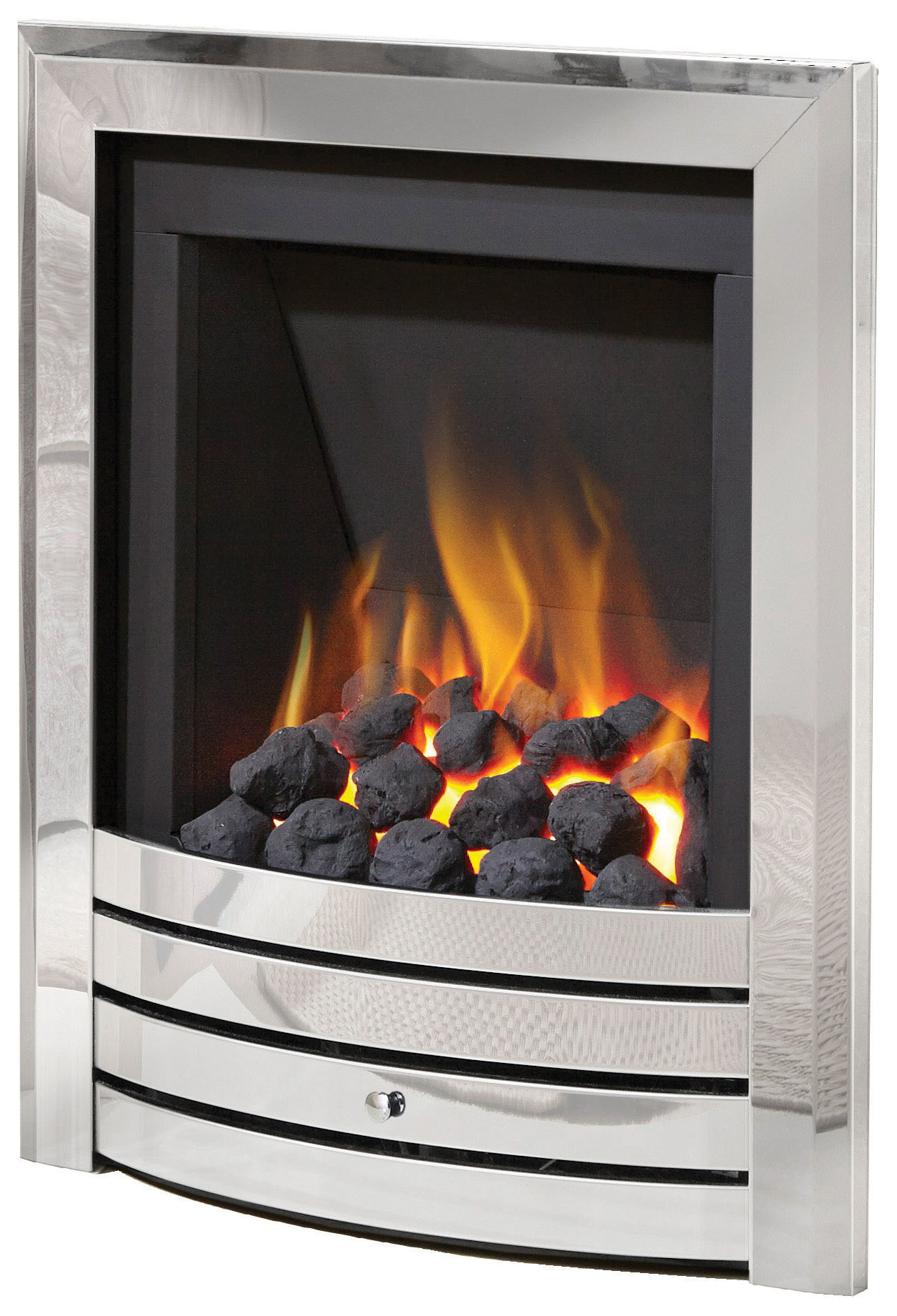 Flare - by Be Modern - Design Chrome Slimline Radiant Gas Fire - Various Controls