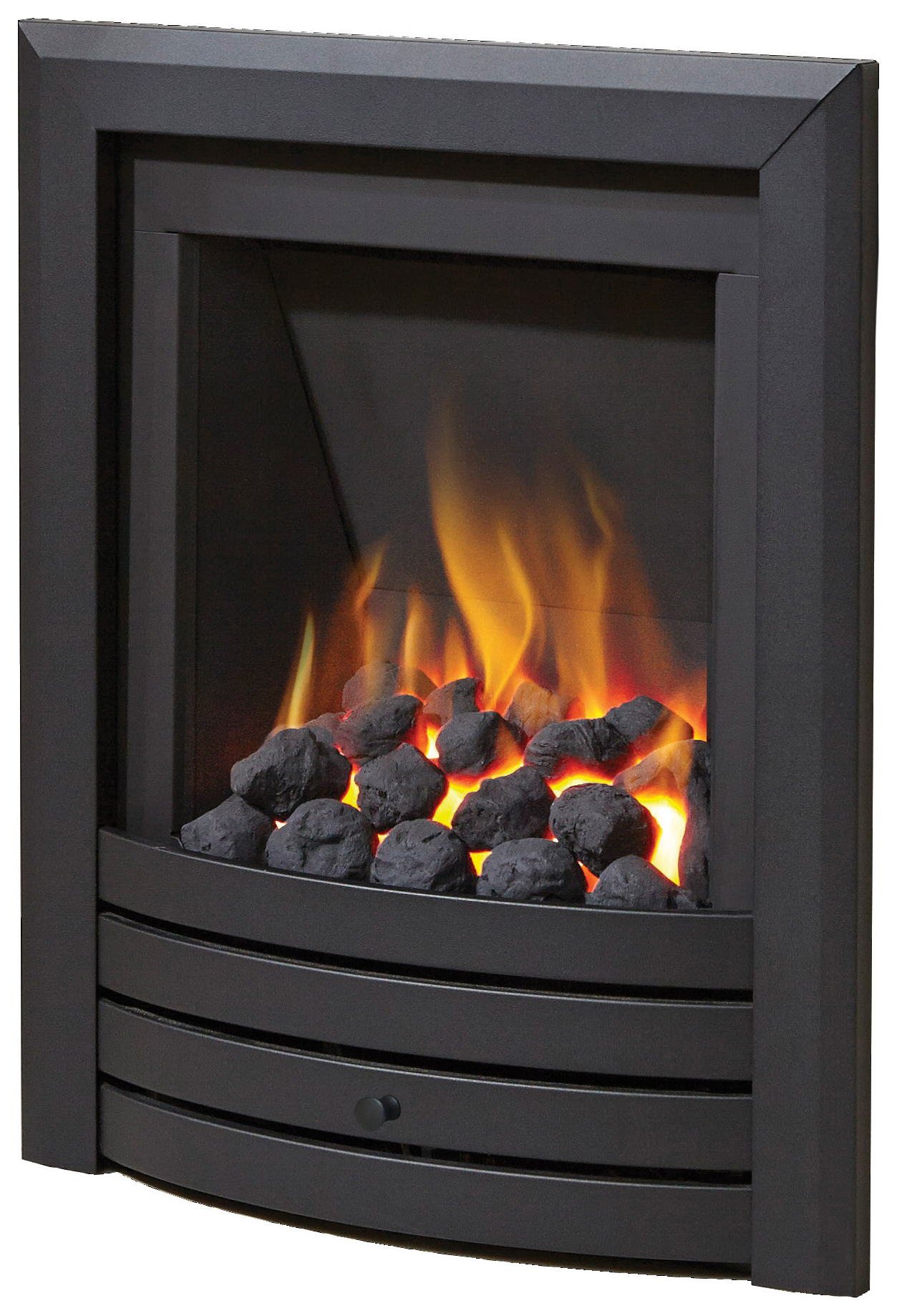 Flare - by Be Modern - Design Black Slimline Radiant Gas Fire - Various Controls
