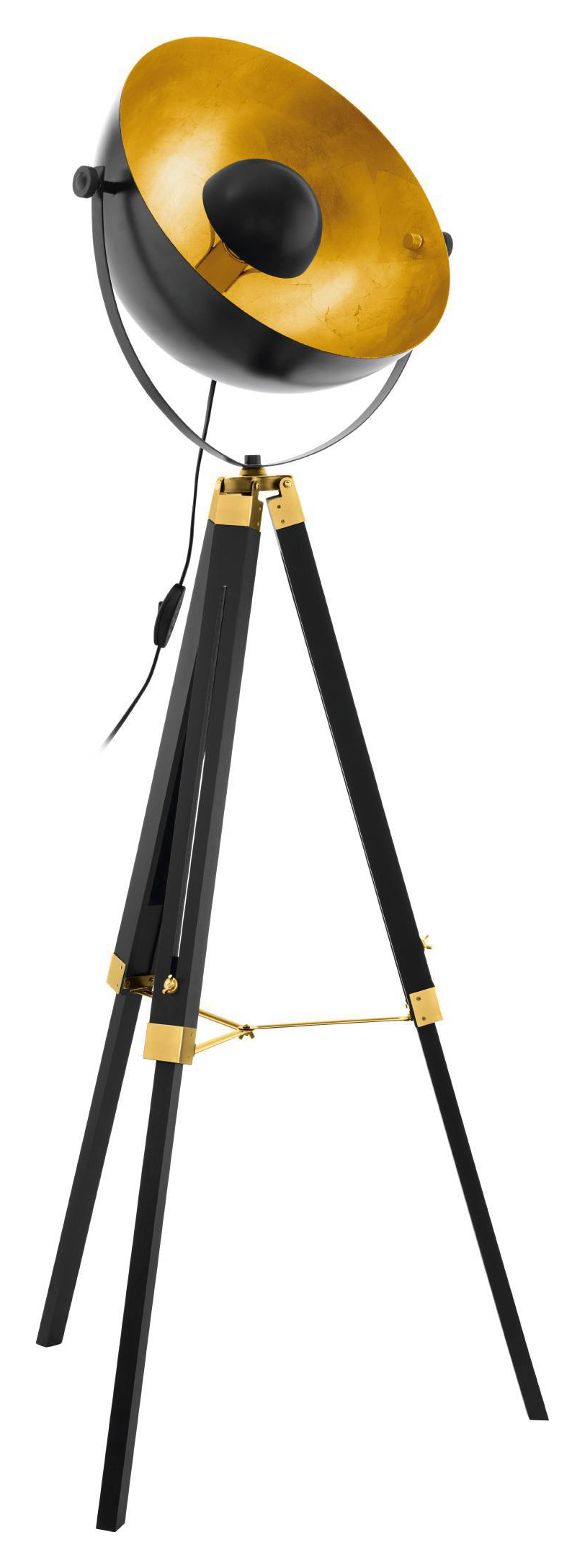 Eglo Covaleda Floor Lamp - Black & Gold