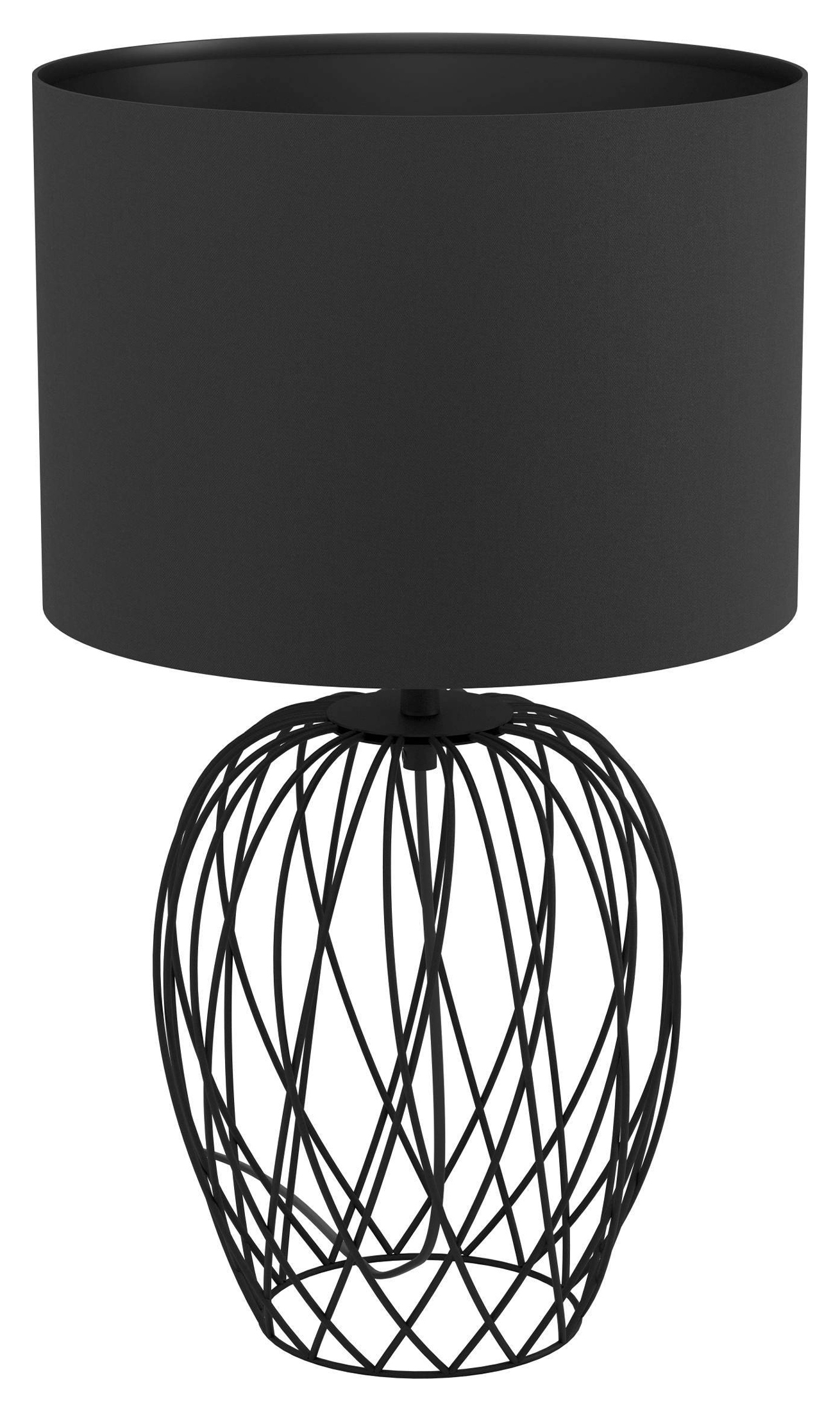 Eglo Nimlet 30cm Metal & Fabric Table Lamp - Black