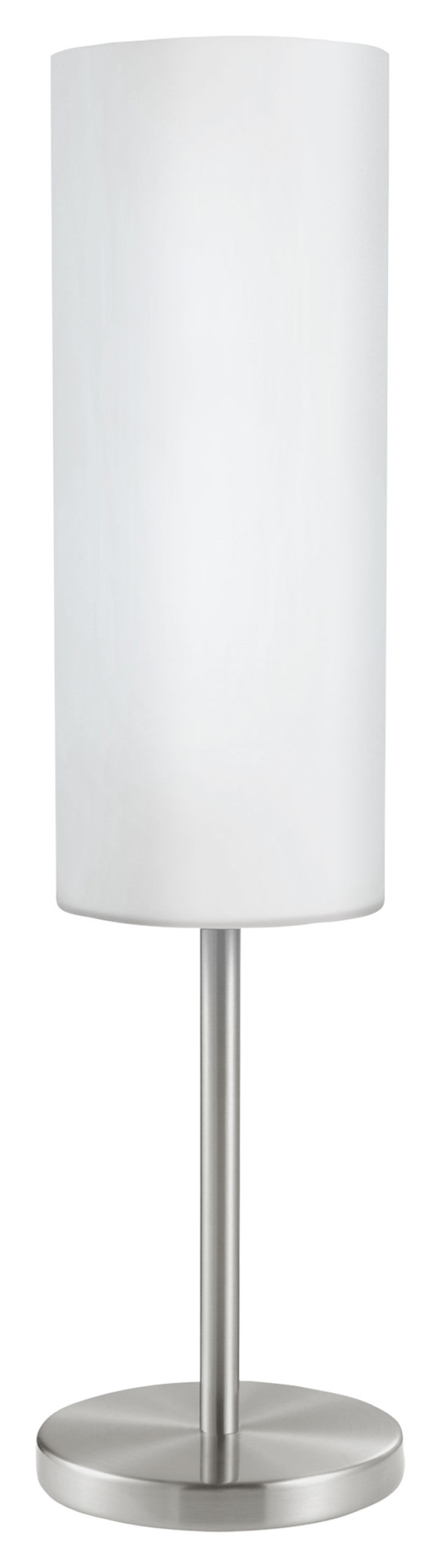 Eglo Troy 10.5cm 3 Glass & Metal Table Lamp - Nickel & White