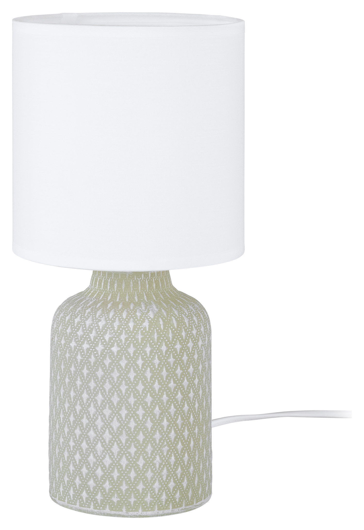 Eglo Bellariva 15.5cm Ceramic & Fabric Table Lamp - Grey & White