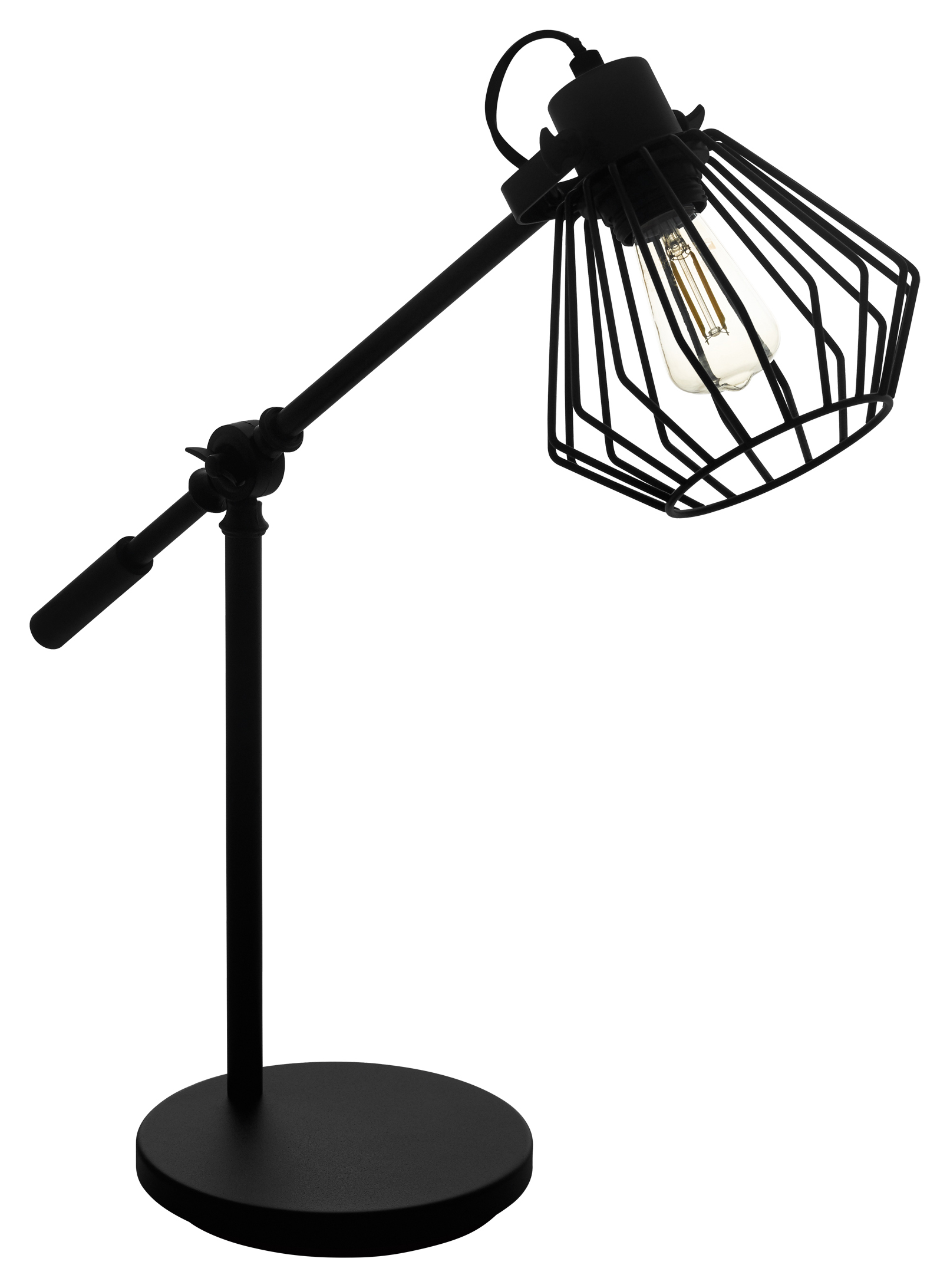 Eglo Tabillano 18cm 1 Metal Adjustable Table Lamp - Black