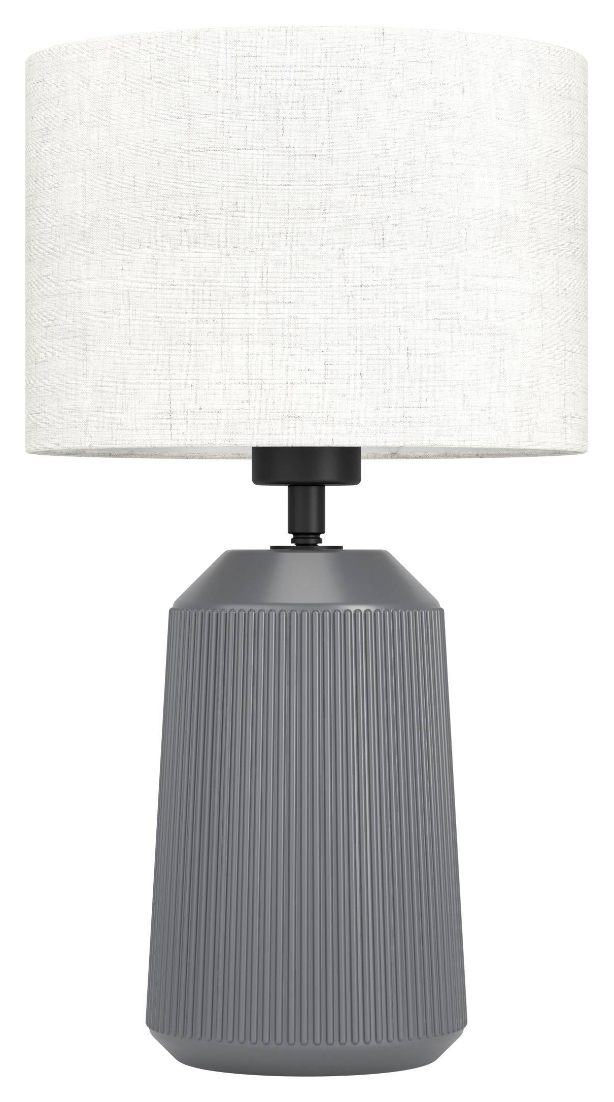 Eglo Capalbio Ceramic & Fabric Ribbed Table Lamp - Grey