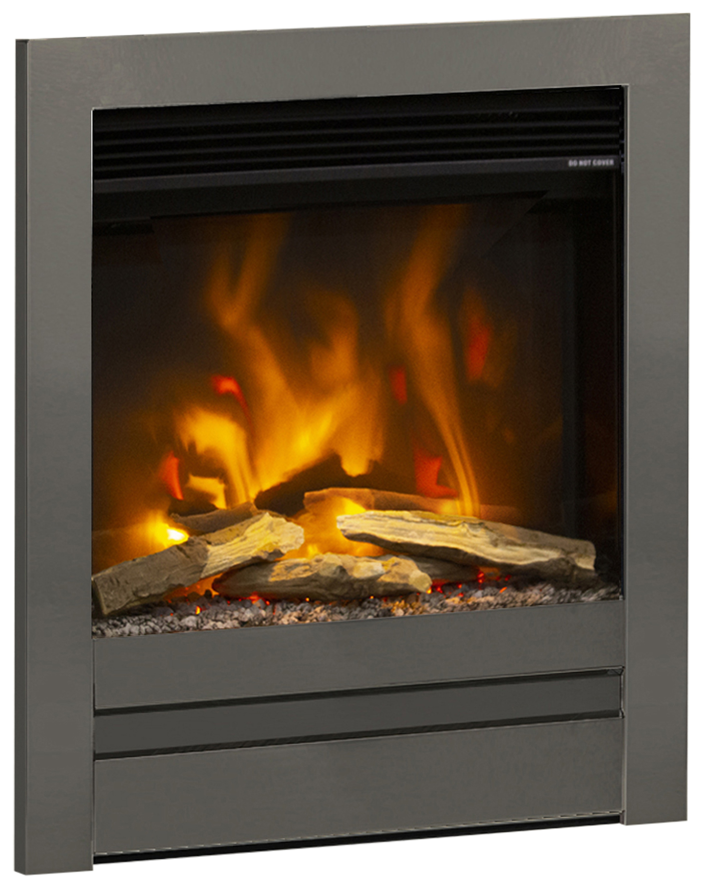 Flare by Be Modern Edge Black Nickel Inset Electric Fire