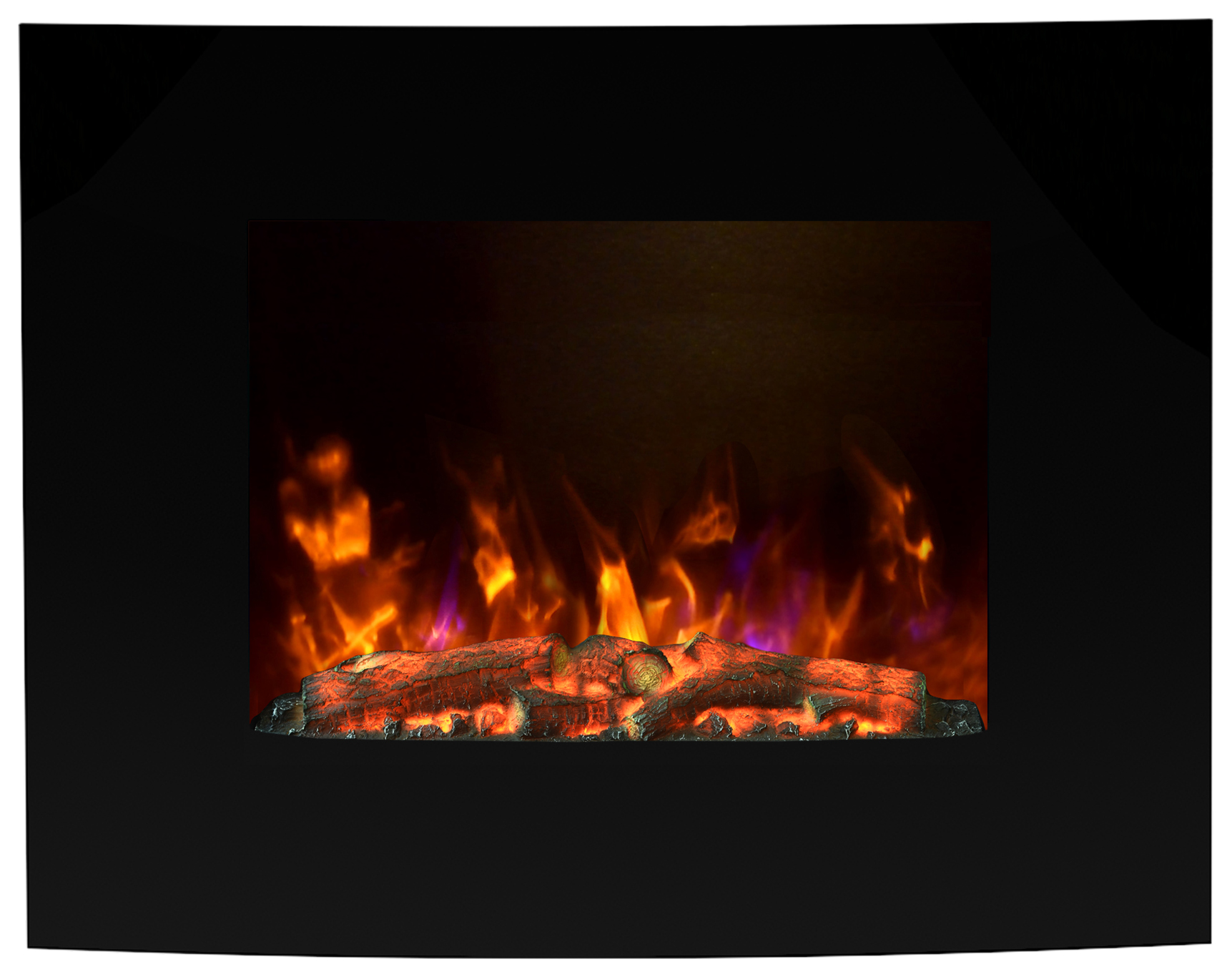 Flare by Be Modern Quattro Black Wall Mounted Electric Fire