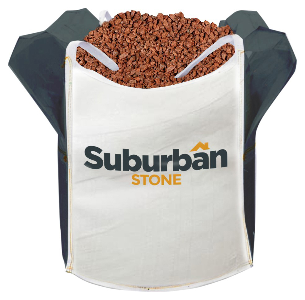 Suburban Stone 20mm Red Granite Chippings - Jumbo Bag